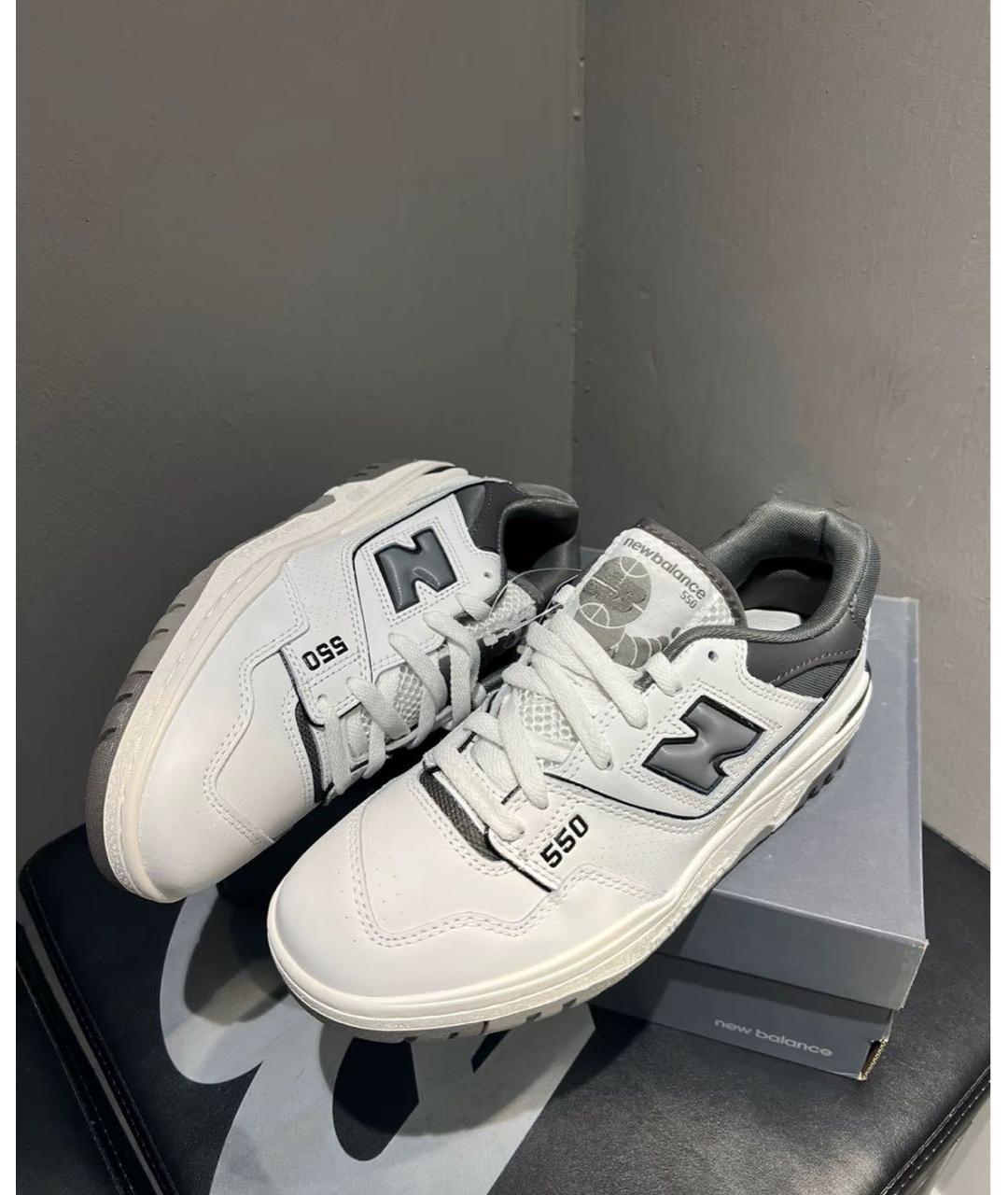 NEW BALANCE Серые кожаные кроссовки, фото 6