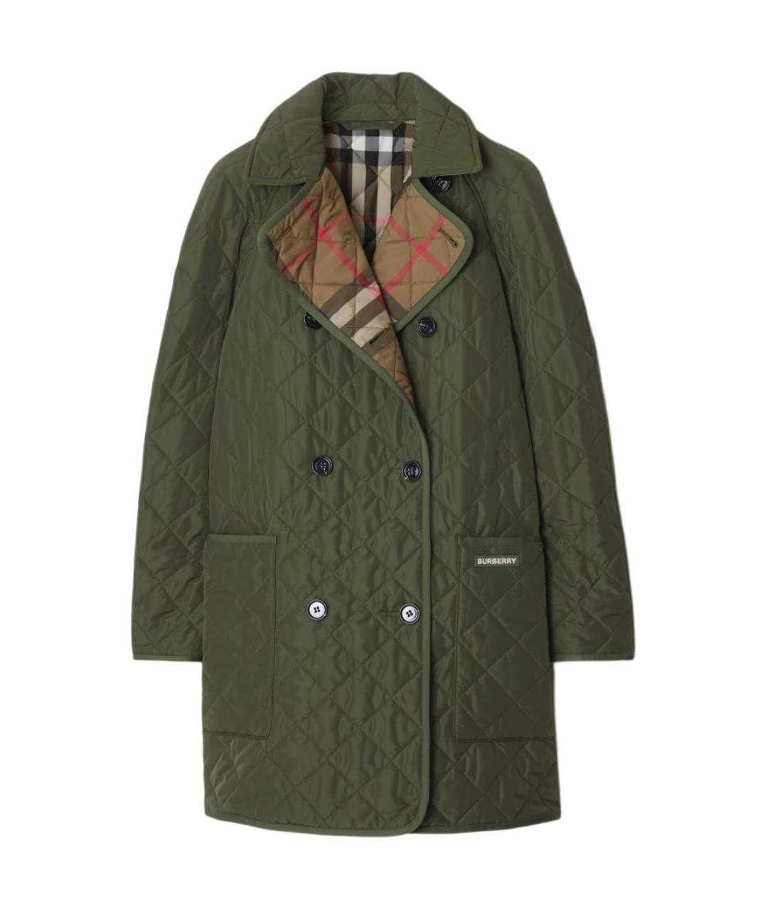 BURBERRY Зеленые пальто, фото 1