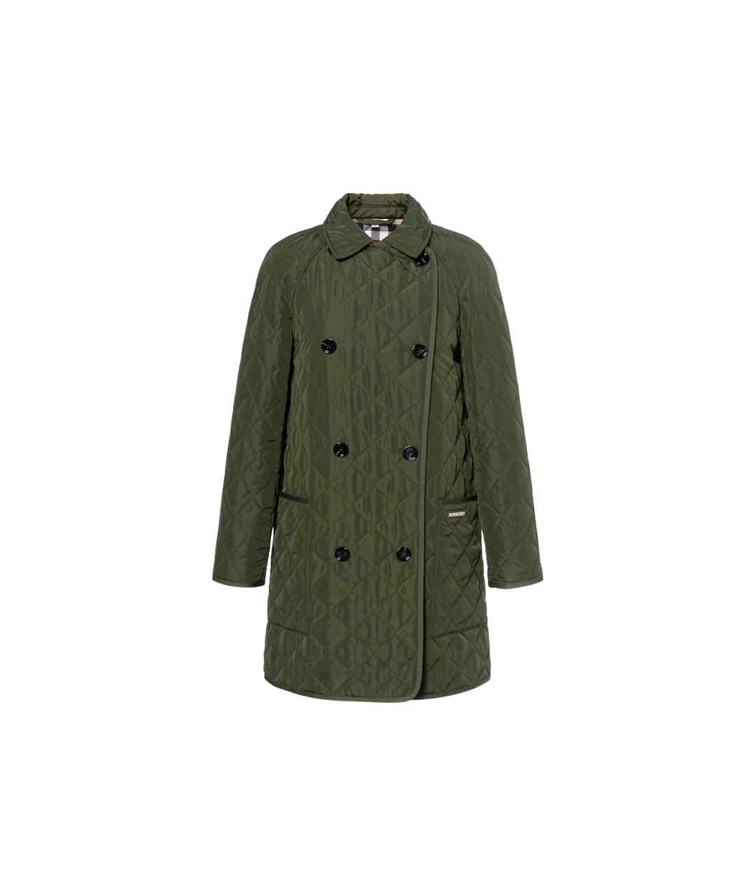 BURBERRY Зеленые пальто, фото 2