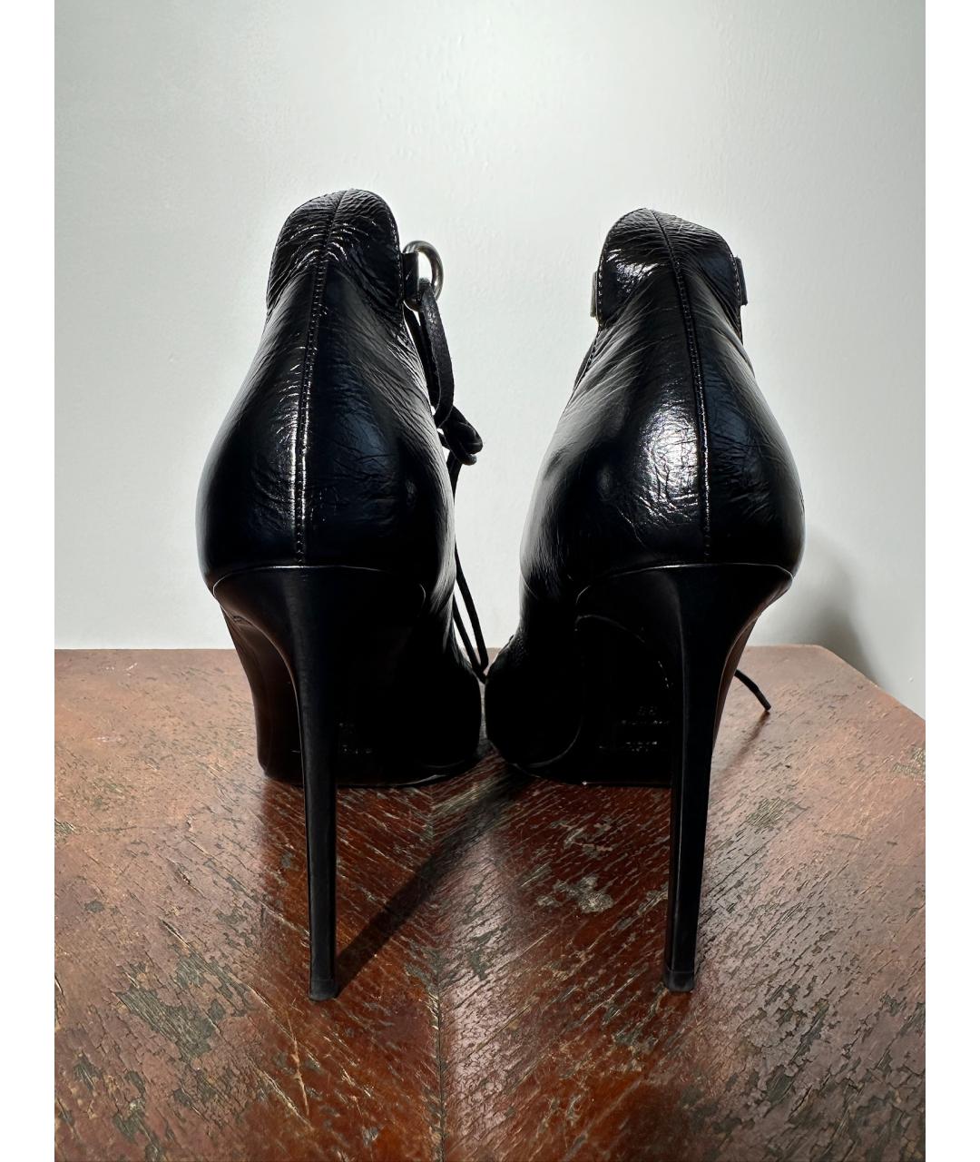 SAINT LAURENT Черные кожаные туфли, фото 5