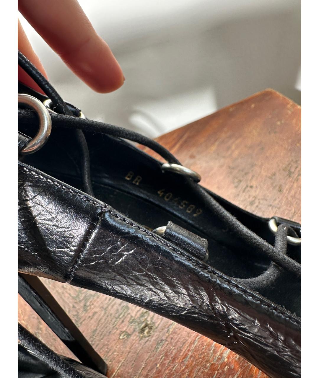 SAINT LAURENT Черные кожаные туфли, фото 7