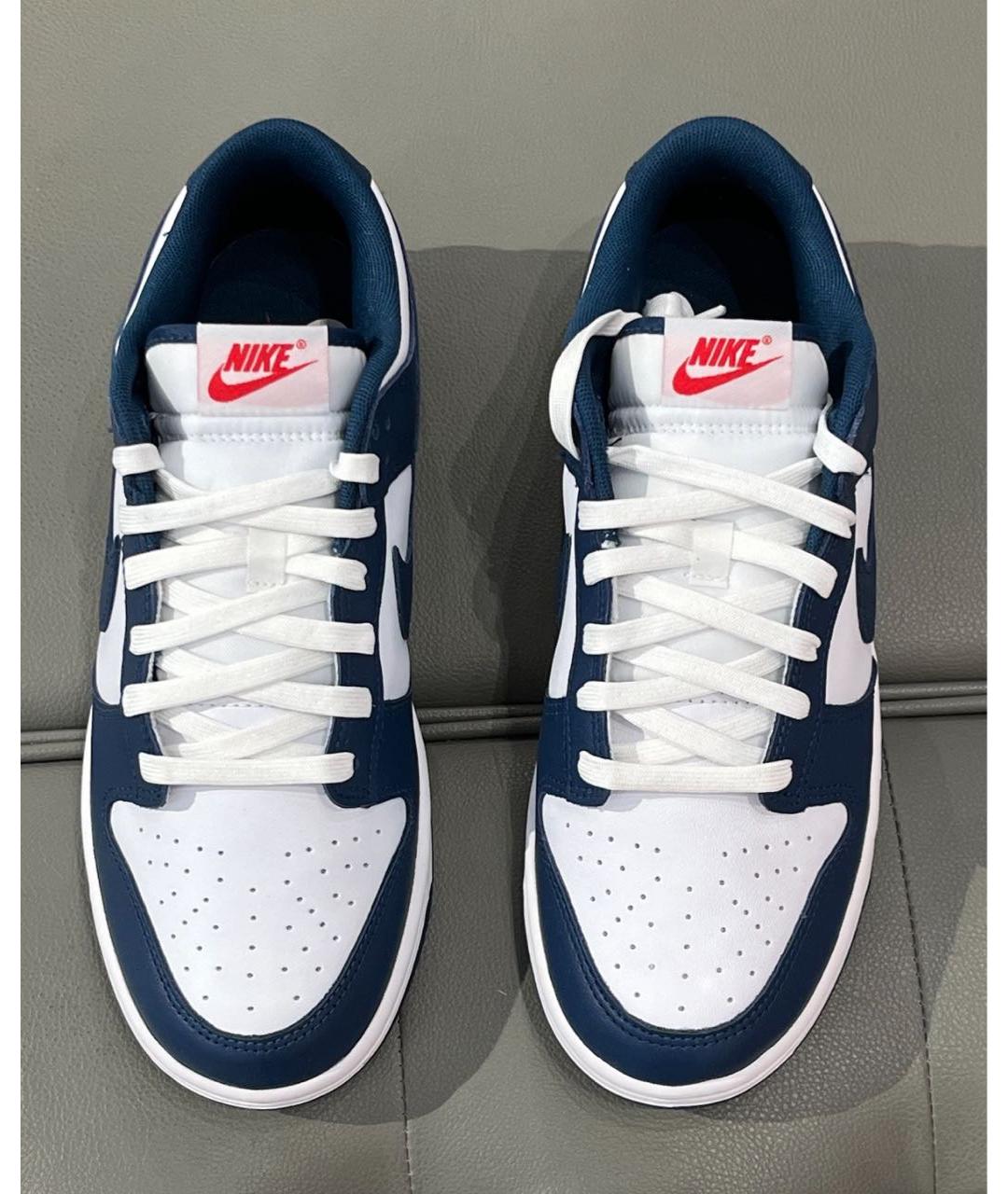 NIKE Темно-синие кожаные низкие кроссовки / кеды, фото 6