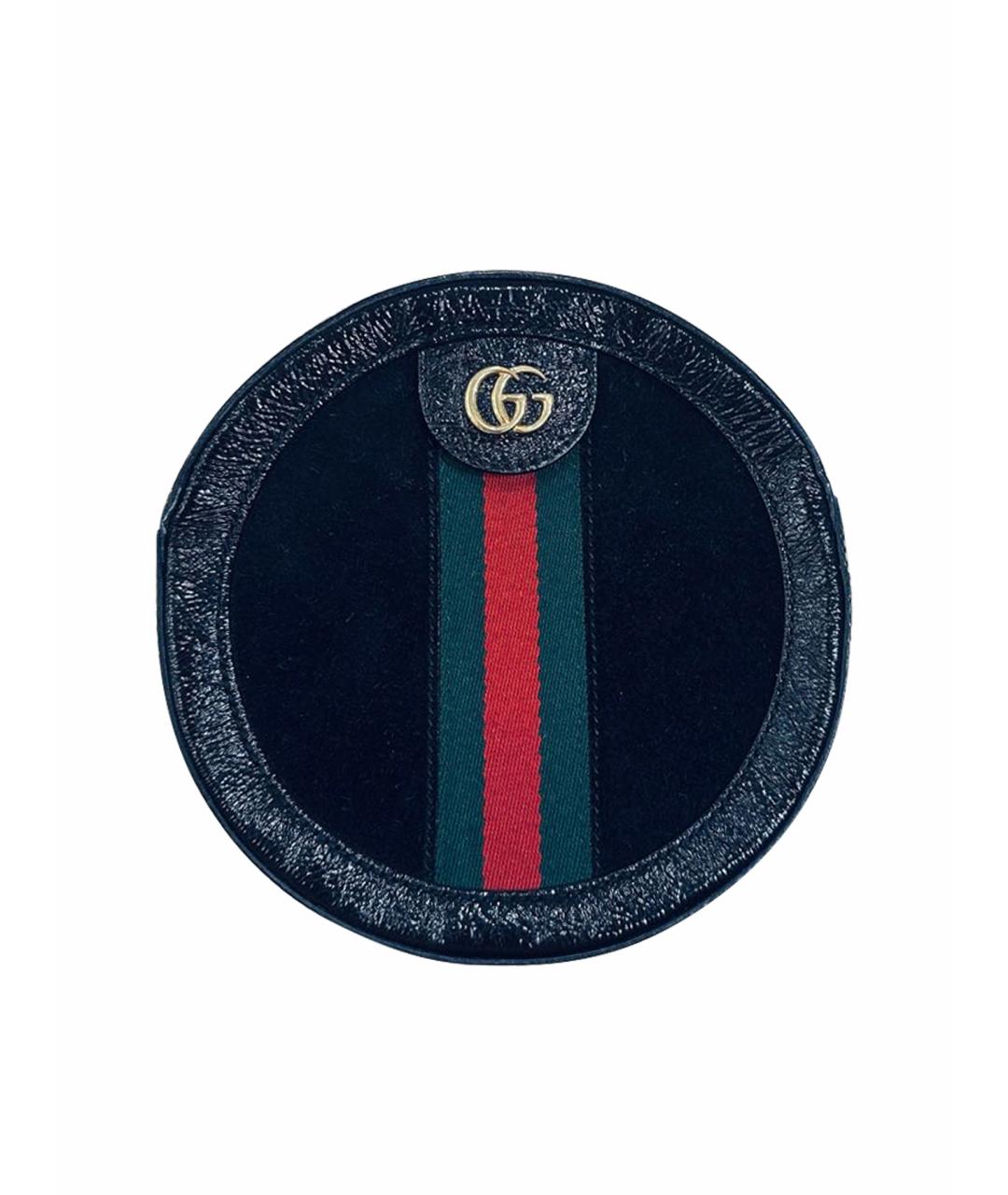GUCCI Черная сумка через плечо из лакированной кожи, фото 1