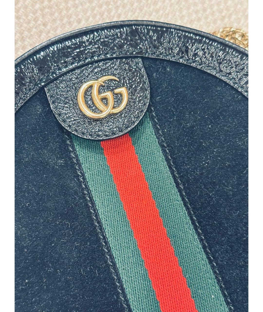 GUCCI Черная сумка через плечо из лакированной кожи, фото 4