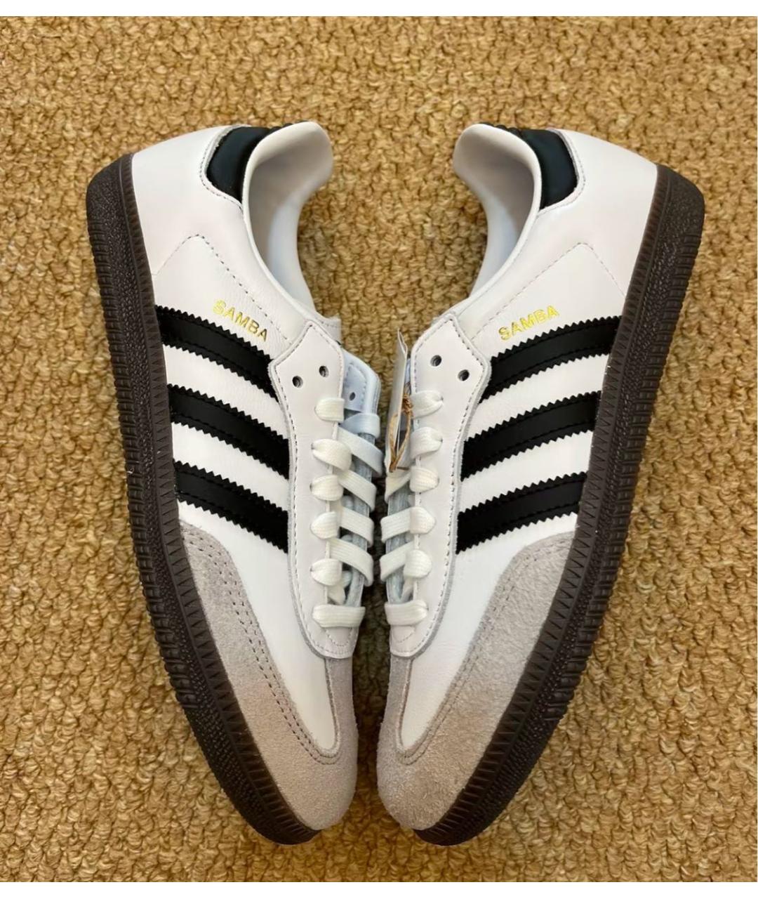 ADIDAS Белые кожаные кроссовки, фото 5