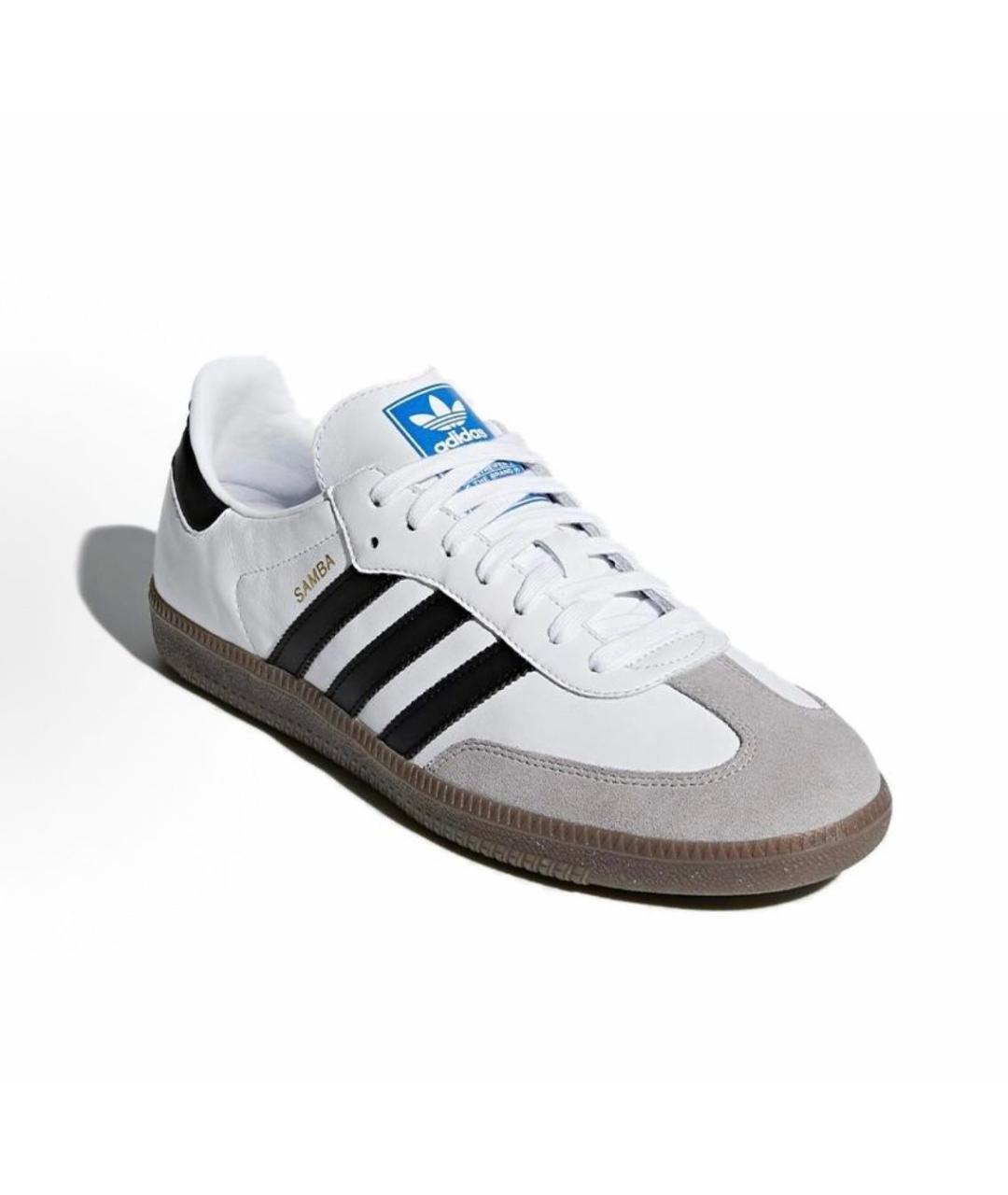 ADIDAS Белые кожаные кроссовки, фото 2