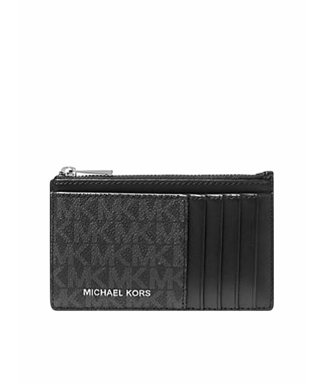 MICHAEL KORS Черный кардхолдер из искусственной кожи, фото 1