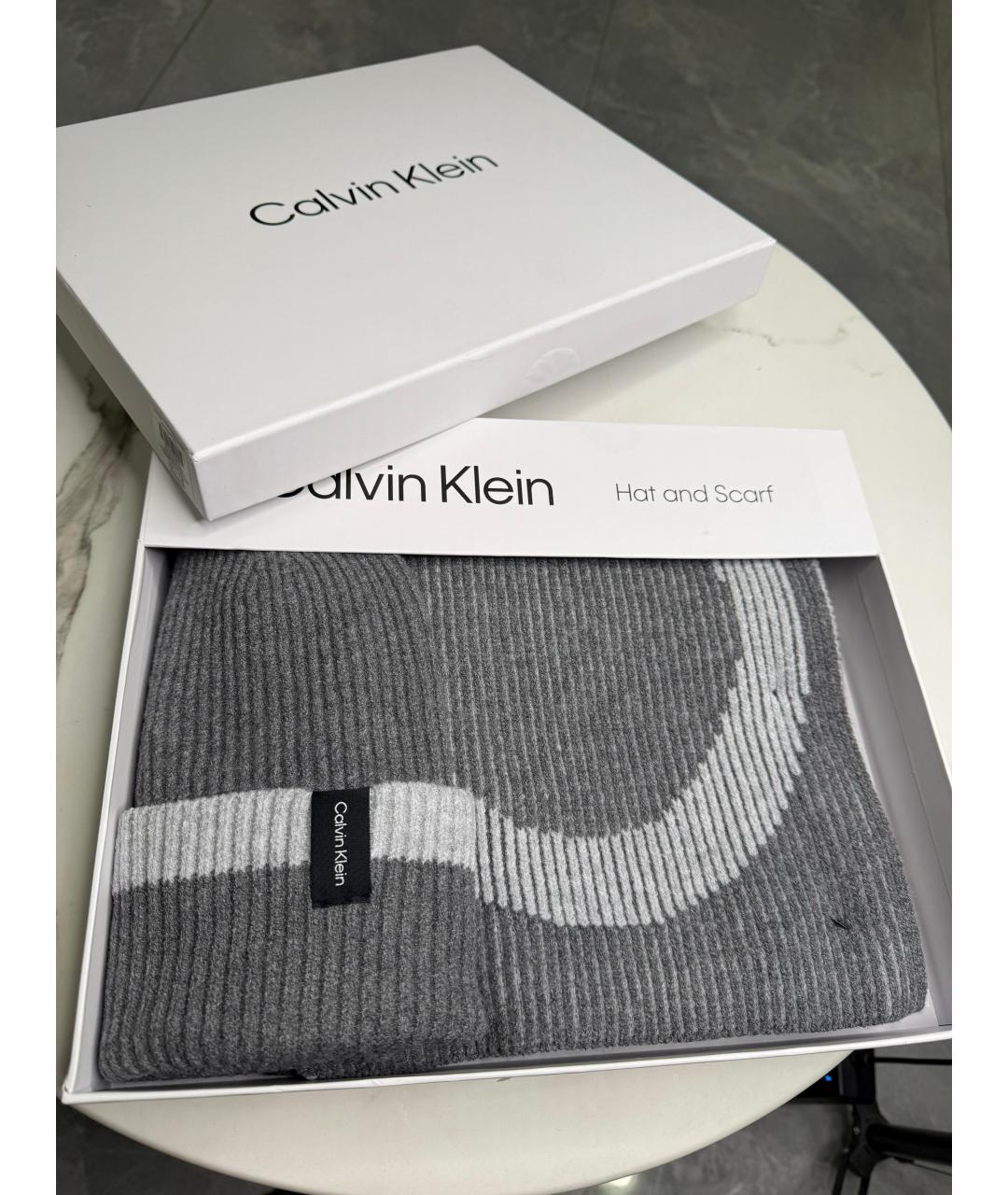 CALVIN KLEIN Серая шапка, фото 5