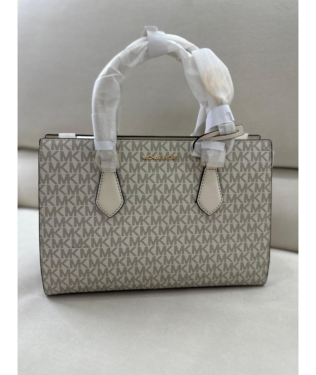 MICHAEL KORS Бежевая сумка с короткими ручками, фото 8