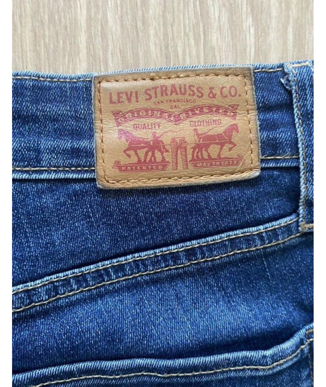 LEVI'S Синие хлопковые джинсы слим, фото 4