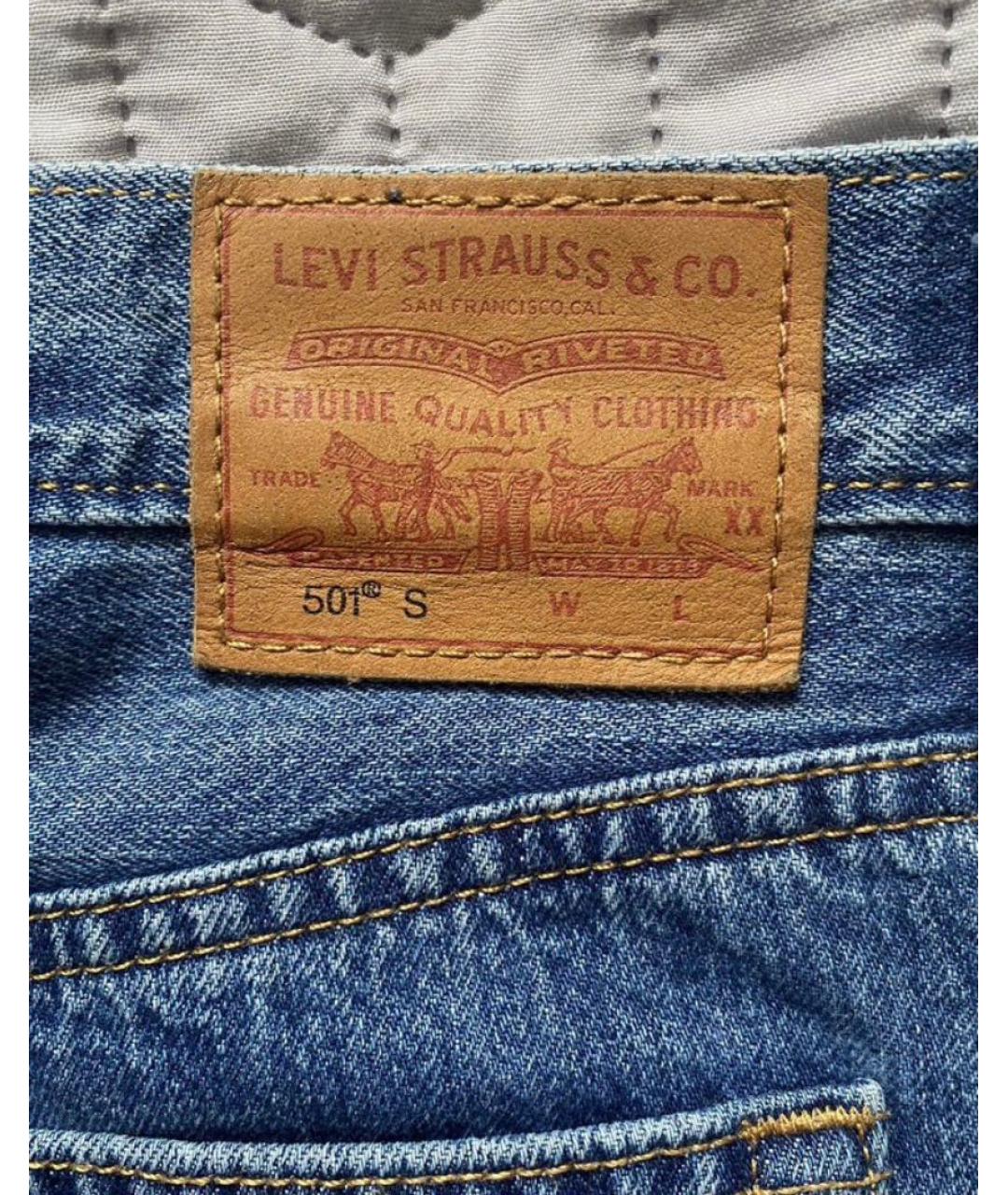 LEVI'S Синие хлопковые джинсы слим, фото 4