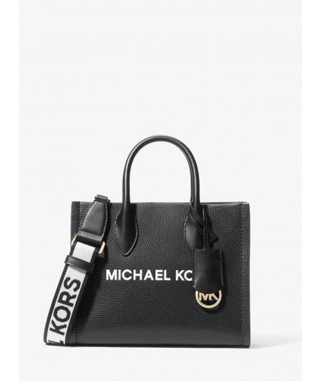 MICHAEL KORS Черная кожаная сумка с короткими ручками, фото 9