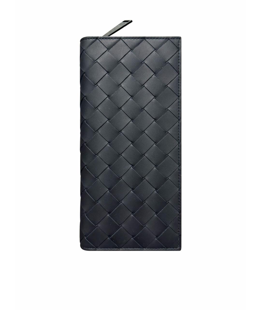 BOTTEGA VENETA Темно-синий кожаный кошелек, фото 1