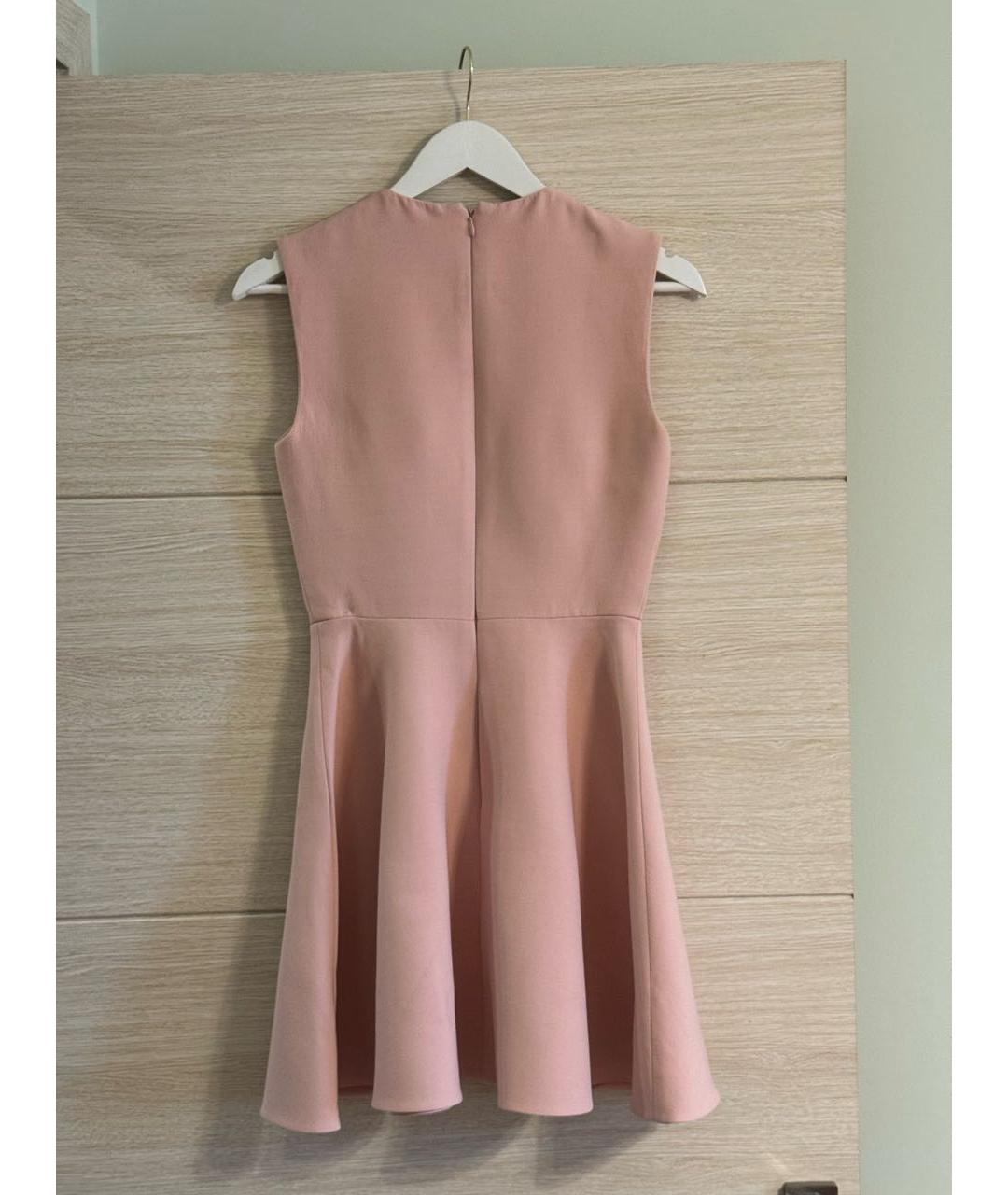 CHRISTIAN DIOR Розовое шерстяное коктейльное платье, фото 2