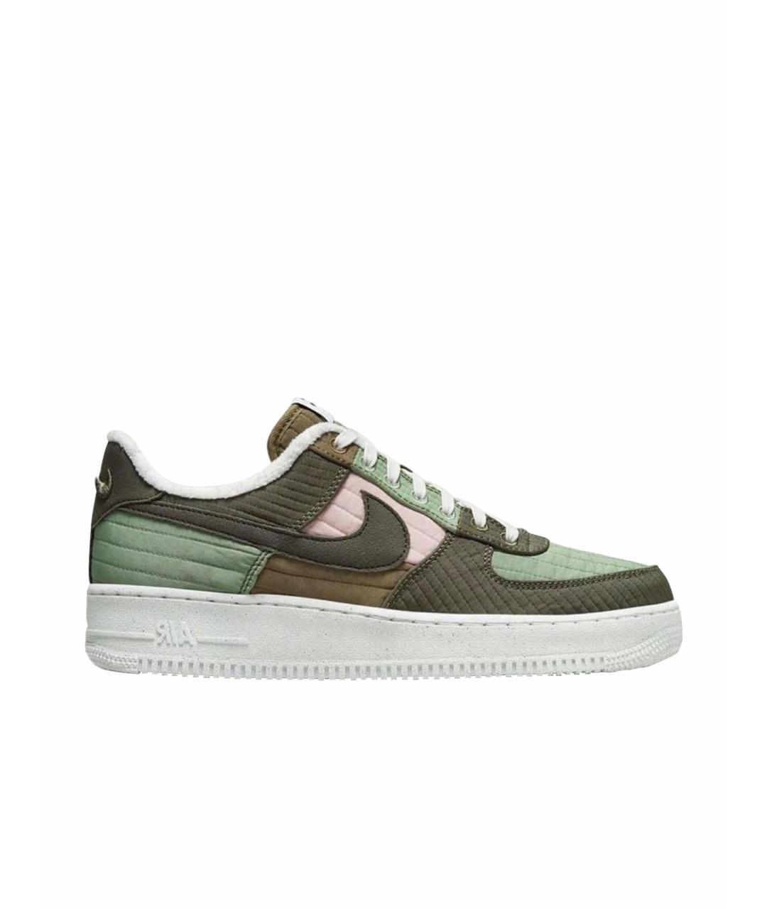 NIKE Хаки текстильные низкие кроссовки / кеды, фото 1