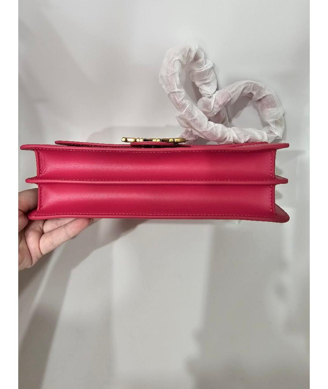 PINKO Фуксия кожаная сумка через плечо, фото 5