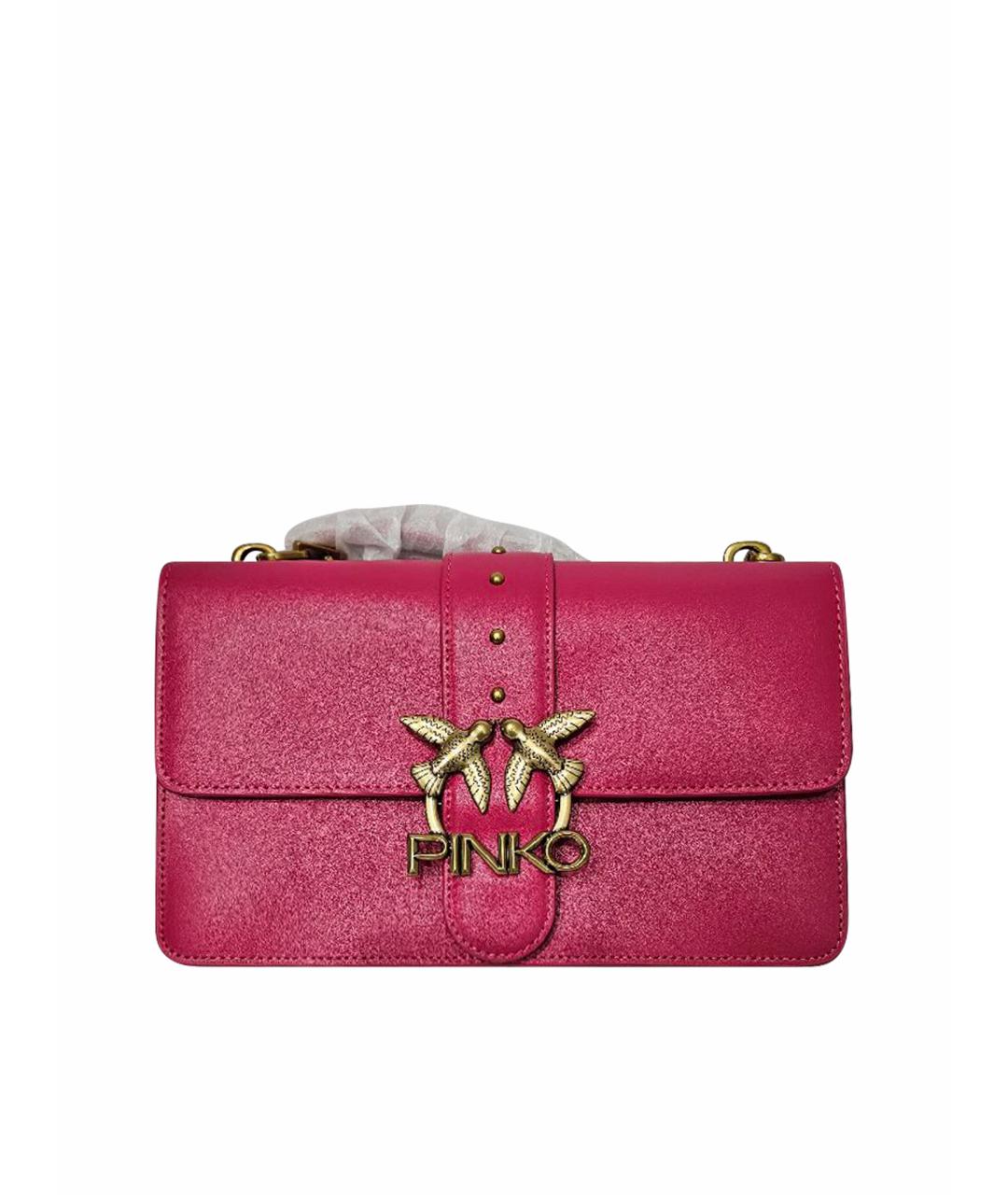 PINKO Фуксия кожаная сумка через плечо, фото 1