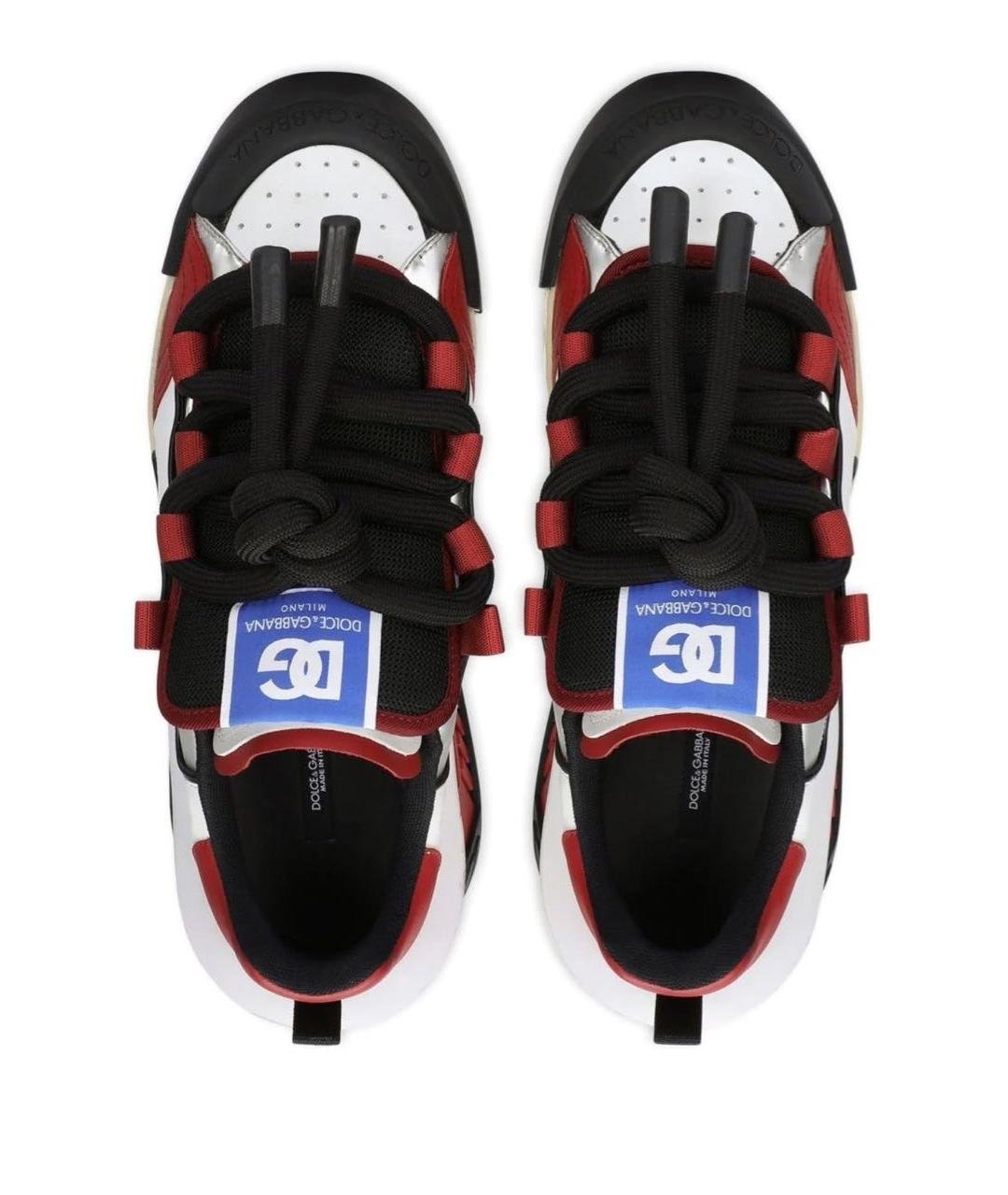 DOLCE&GABBANA Красные низкие кроссовки / кеды, фото 4