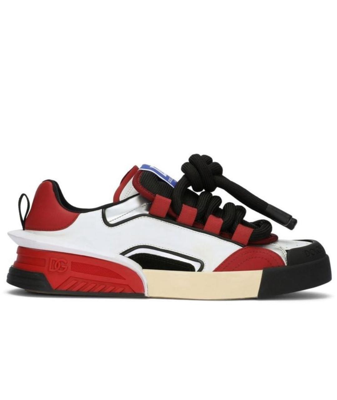 DOLCE&GABBANA Красные низкие кроссовки / кеды, фото 8