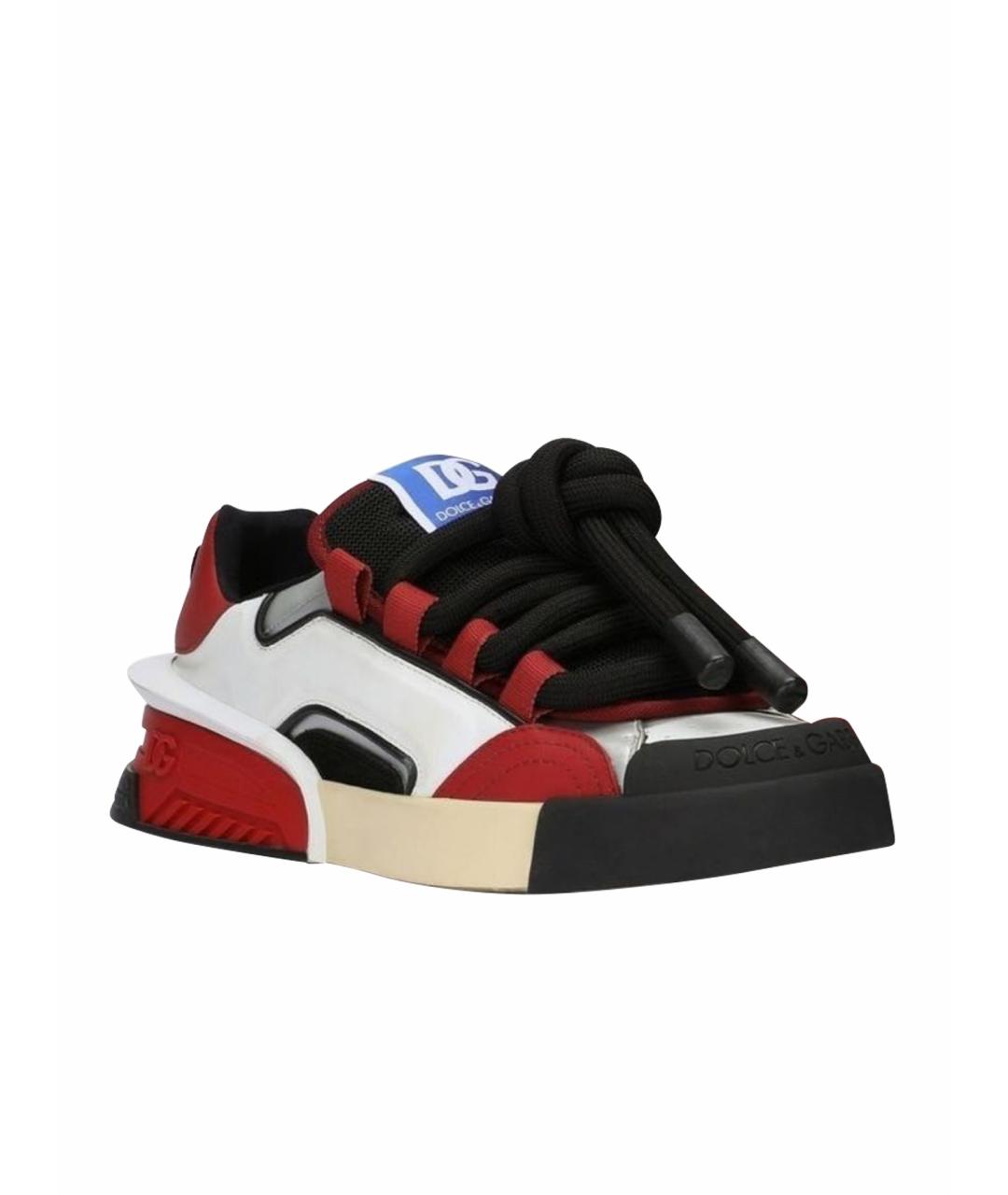 DOLCE&GABBANA Красные низкие кроссовки / кеды, фото 2