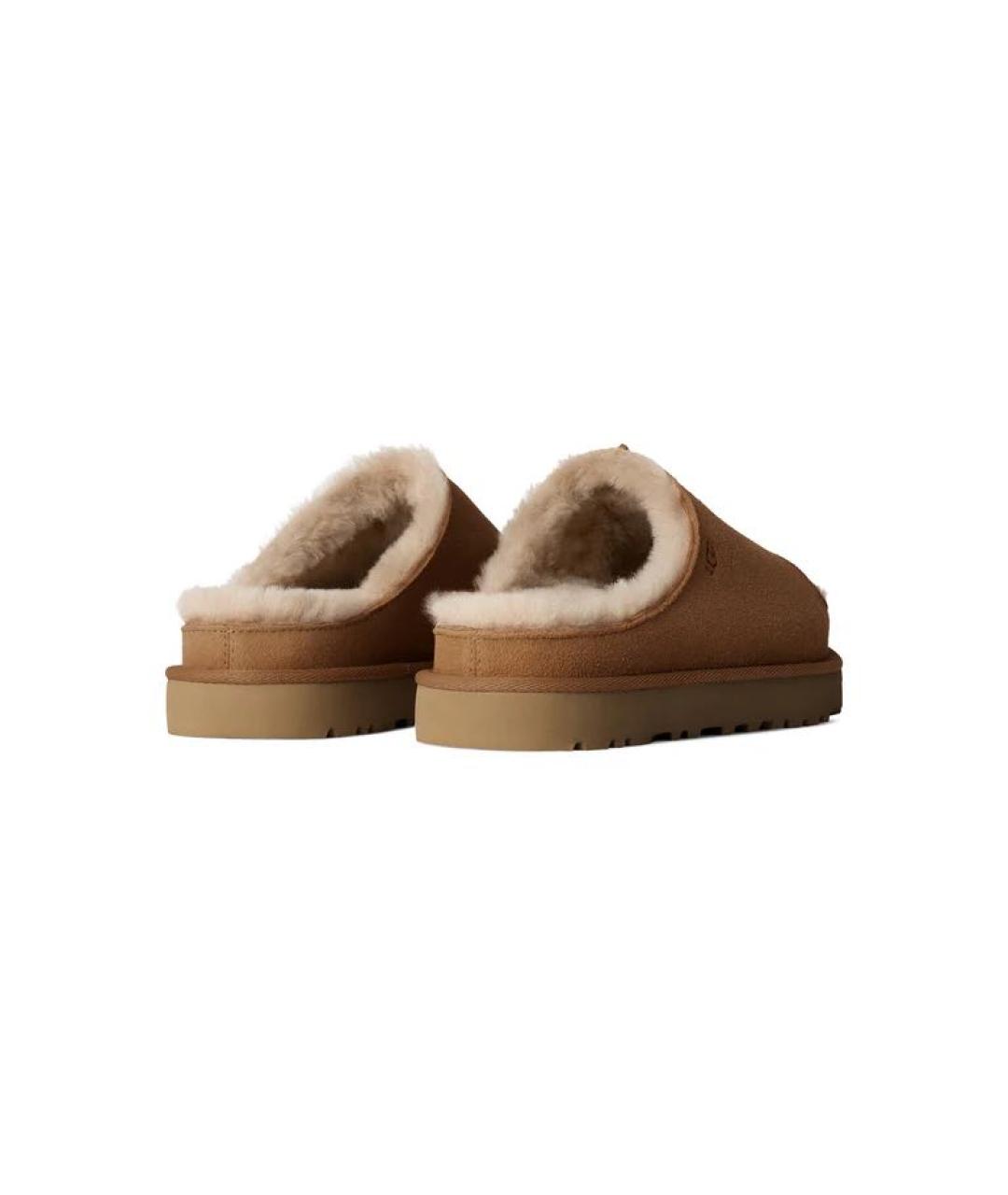 UGG AUSTRALIA Коричневые замшевые шлепанцы, фото 4