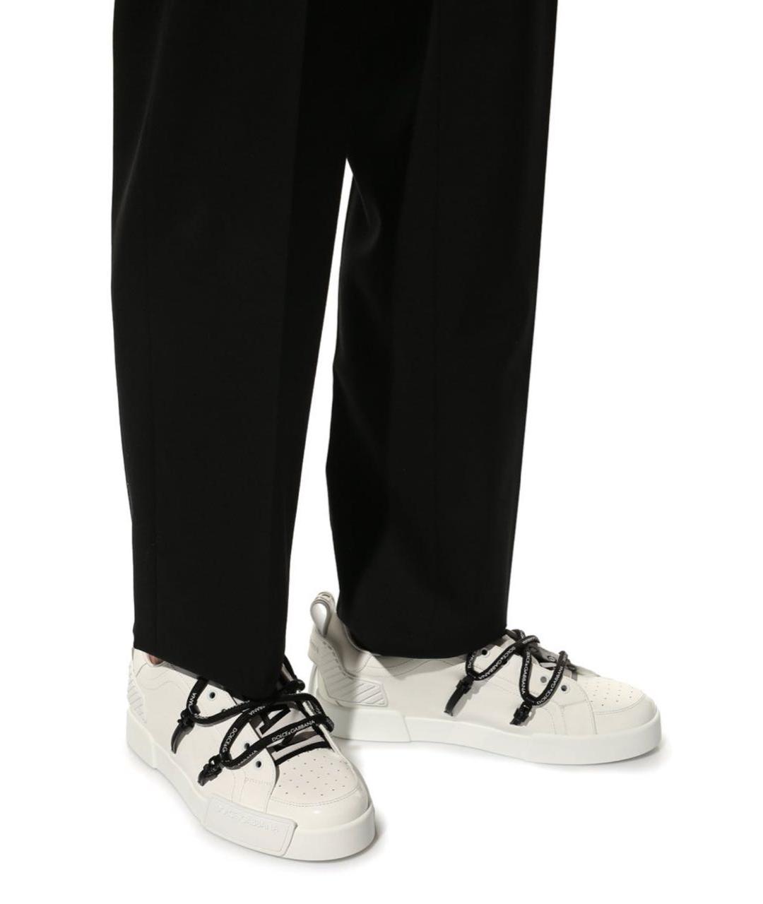 DOLCE&GABBANA Белые низкие кроссовки / кеды, фото 4