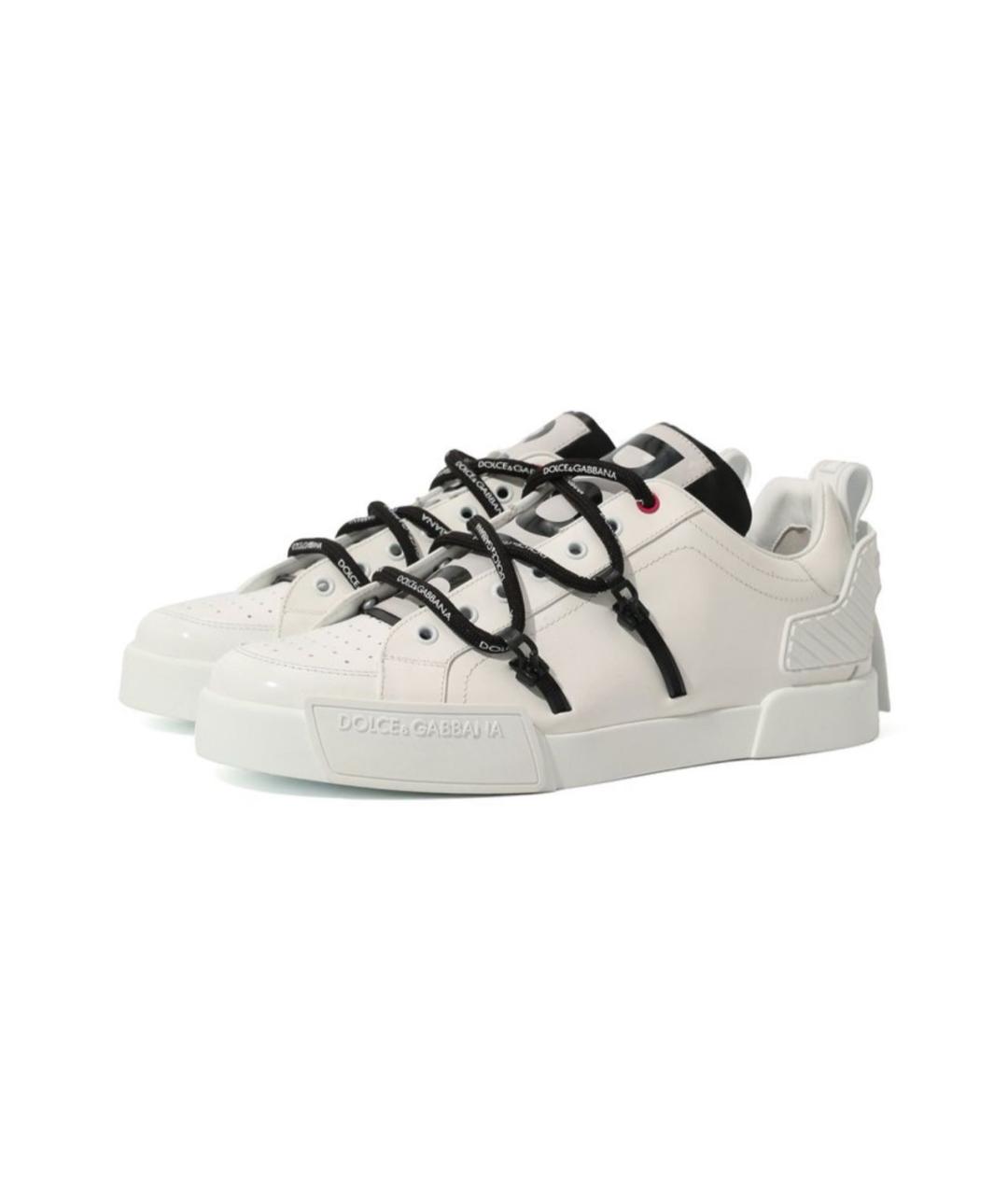 DOLCE&GABBANA Белые низкие кроссовки / кеды, фото 3