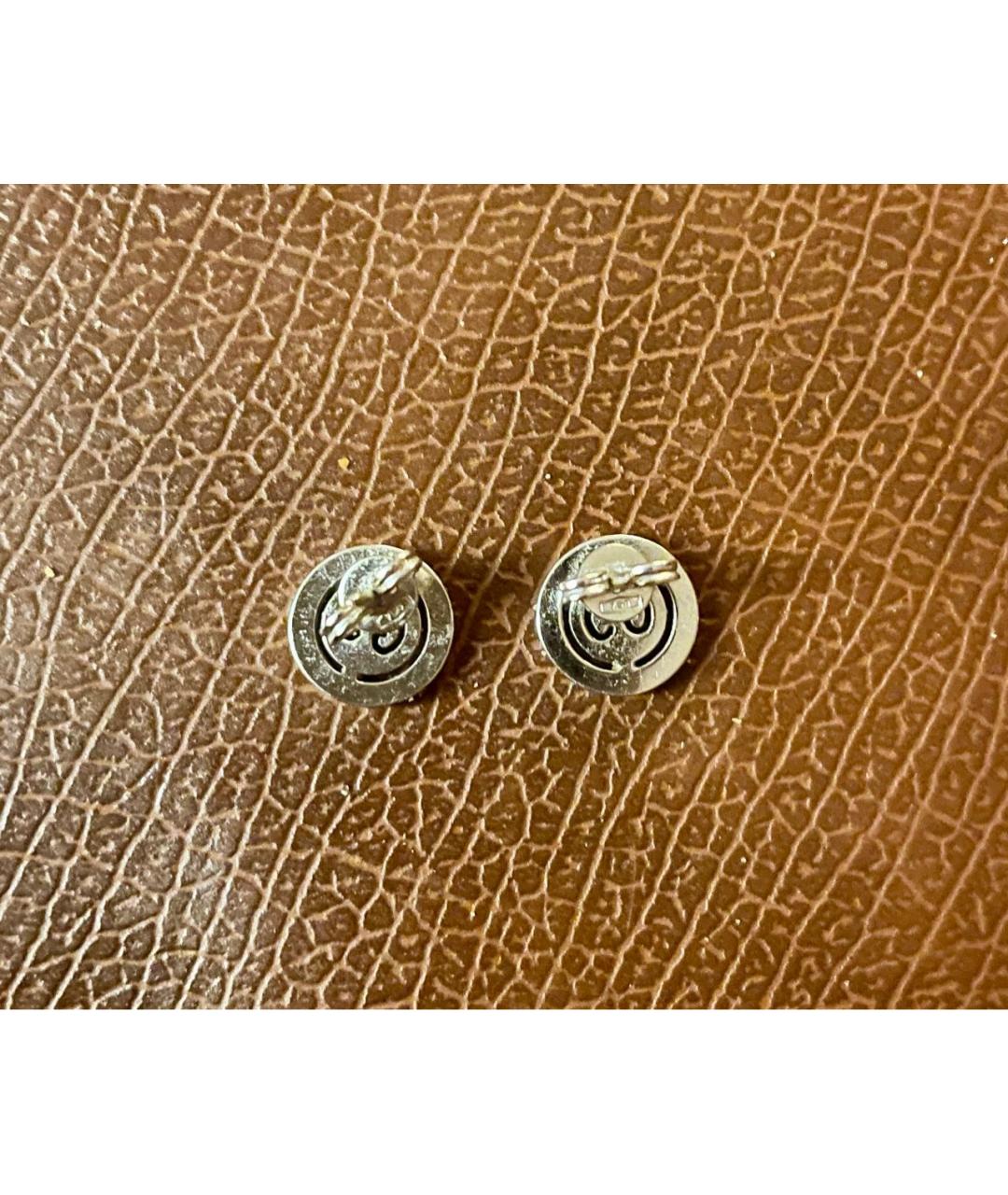 GUCCI Серебряные серьги из белого золота, фото 4