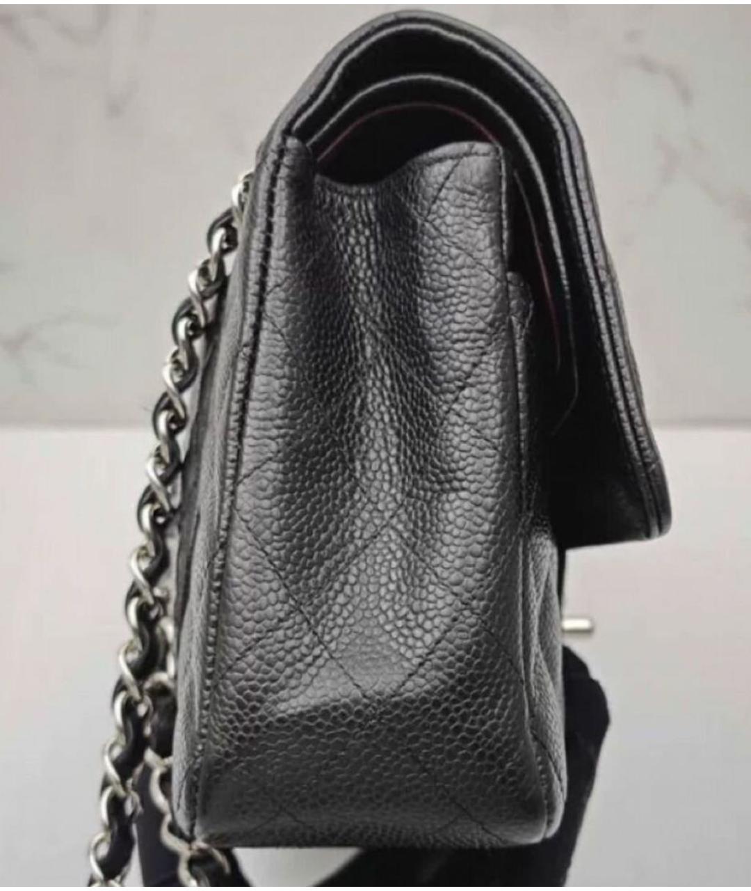 CHANEL Черная кожаная сумка через плечо, фото 6