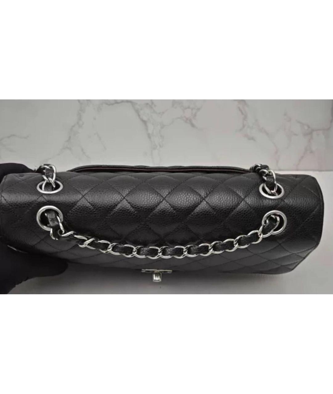 CHANEL Черная кожаная сумка через плечо, фото 4