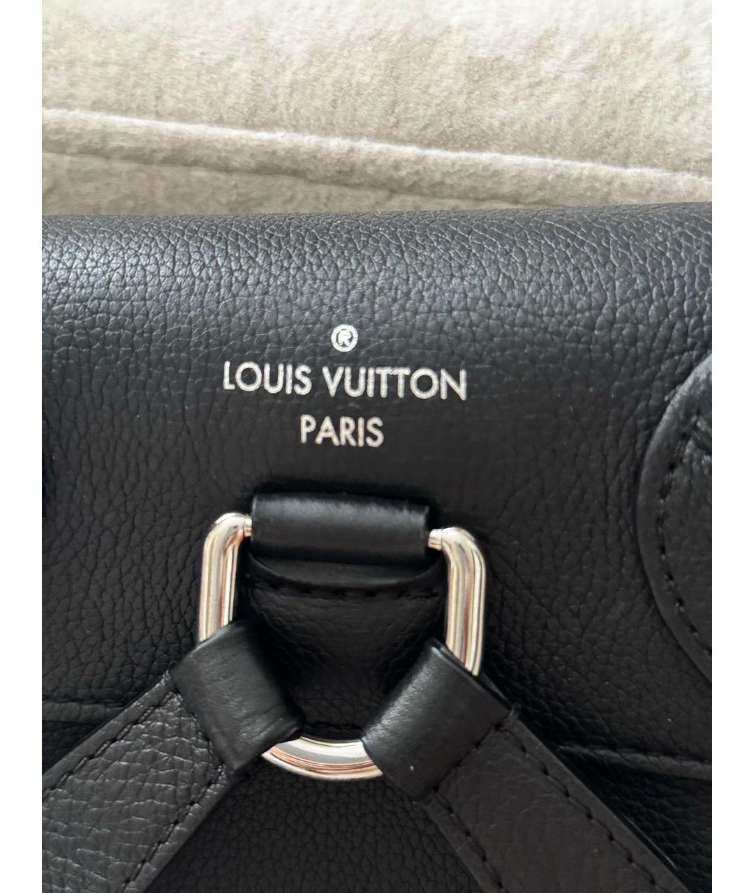 LOUIS VUITTON Черный кожаный рюкзак, фото 7