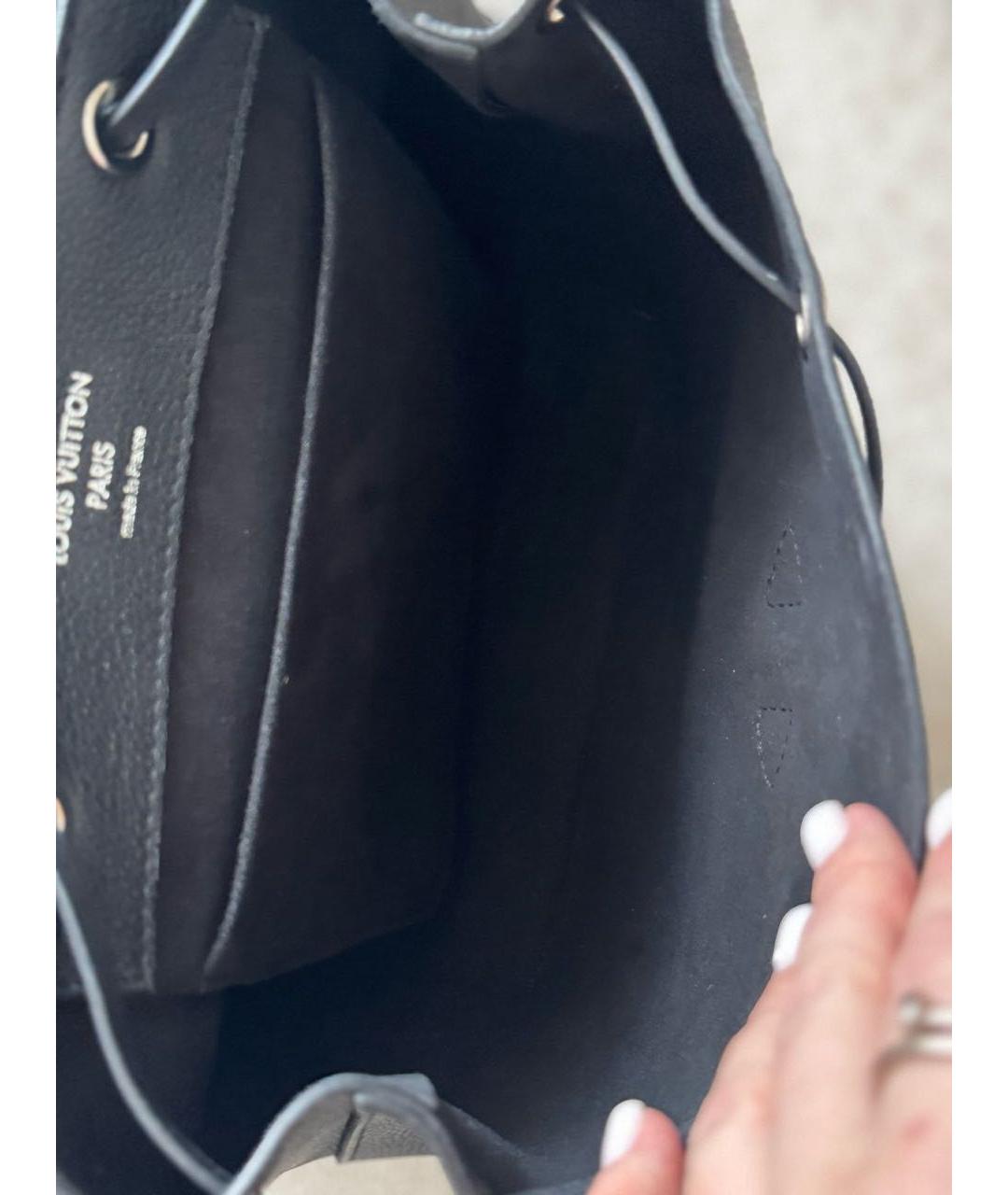LOUIS VUITTON Черный кожаный рюкзак, фото 6
