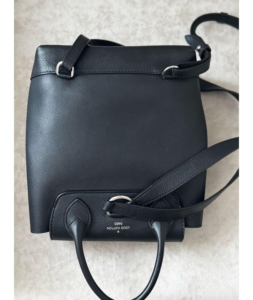 LOUIS VUITTON Черный кожаный рюкзак, фото 2