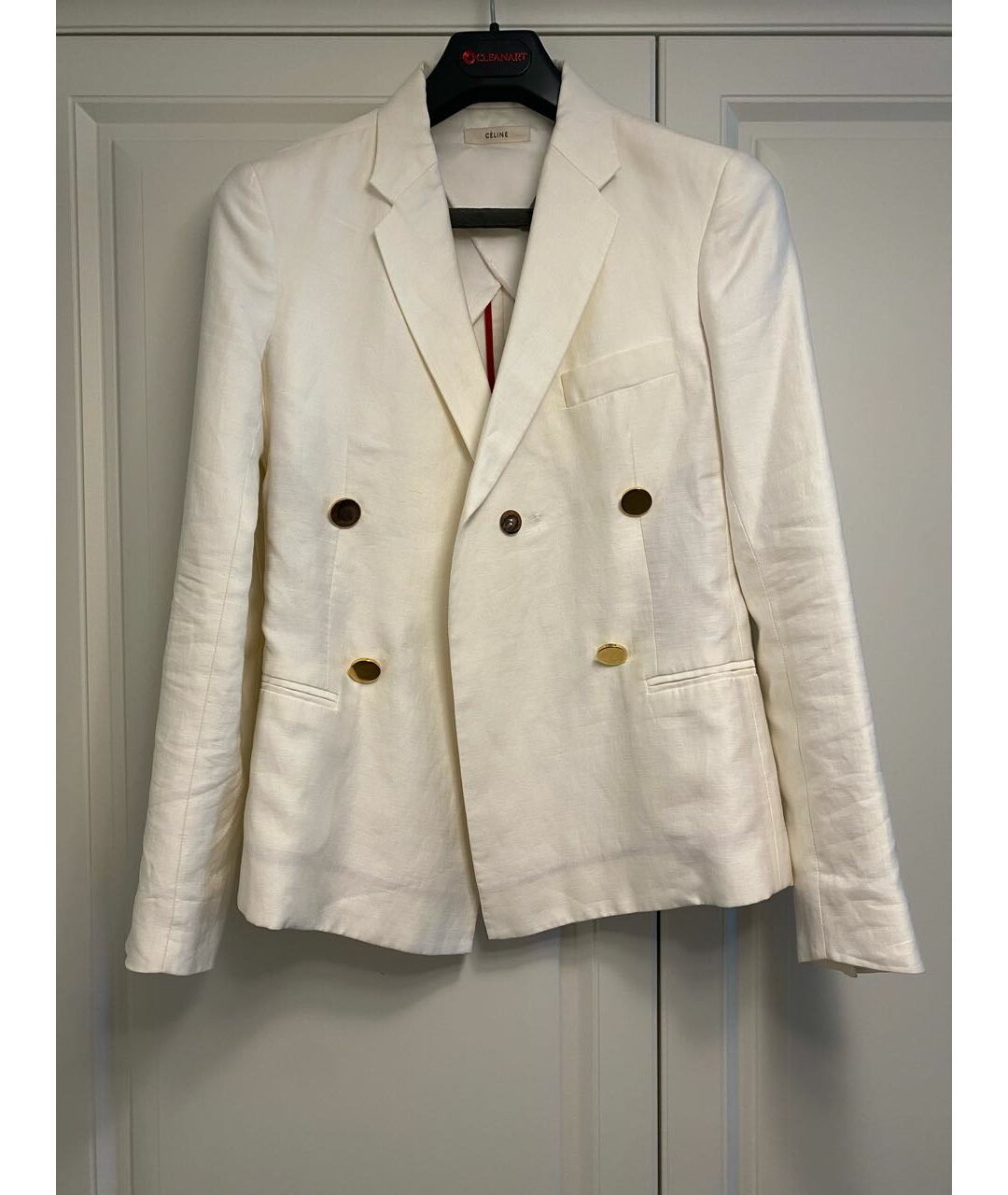 CELINE PRE-OWNED Белый хлопковый жакет/пиджак, фото 6