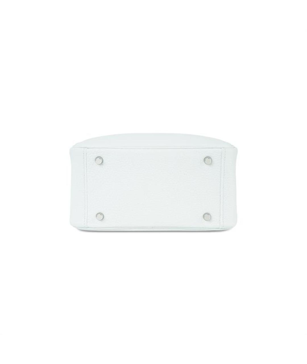 HERMES Белая кожаная сумка через плечо, фото 5