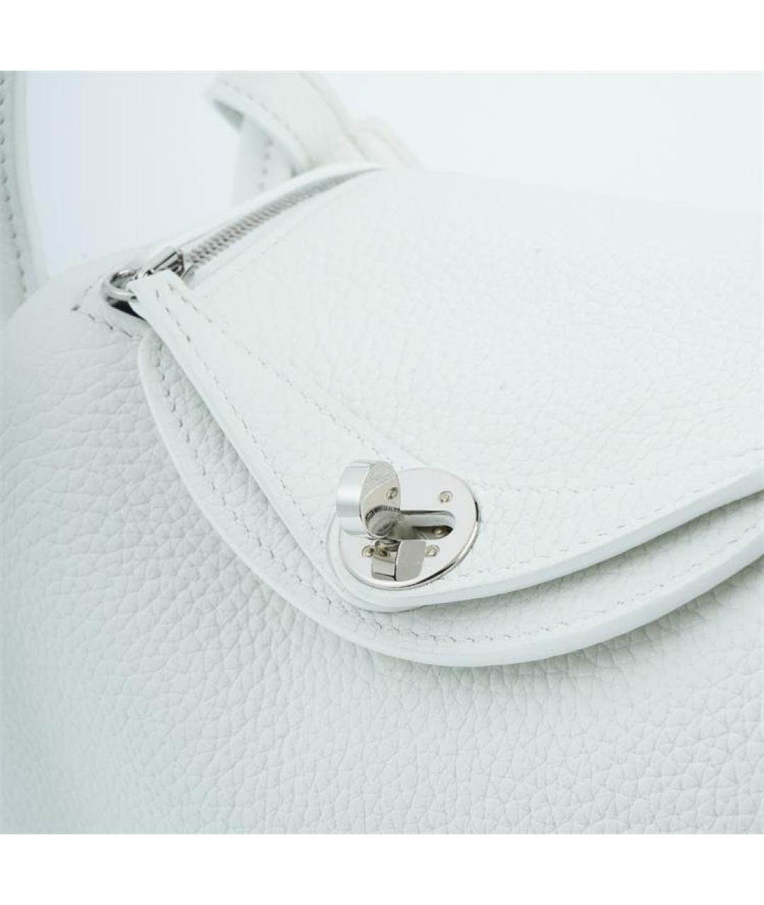 HERMES Белая кожаная сумка через плечо, фото 8