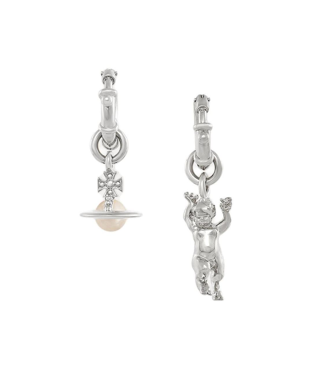 VIVIENNE WESTWOOD Серебряные металлические серьги, фото 2