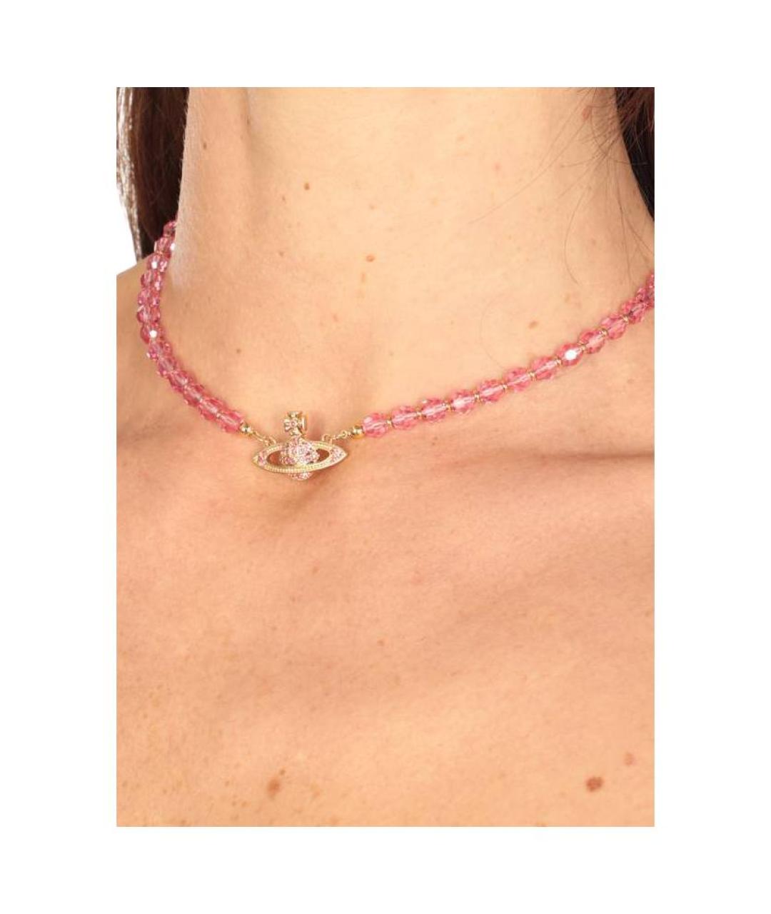 VIVIENNE WESTWOOD Розовая латунная цепочка, фото 2