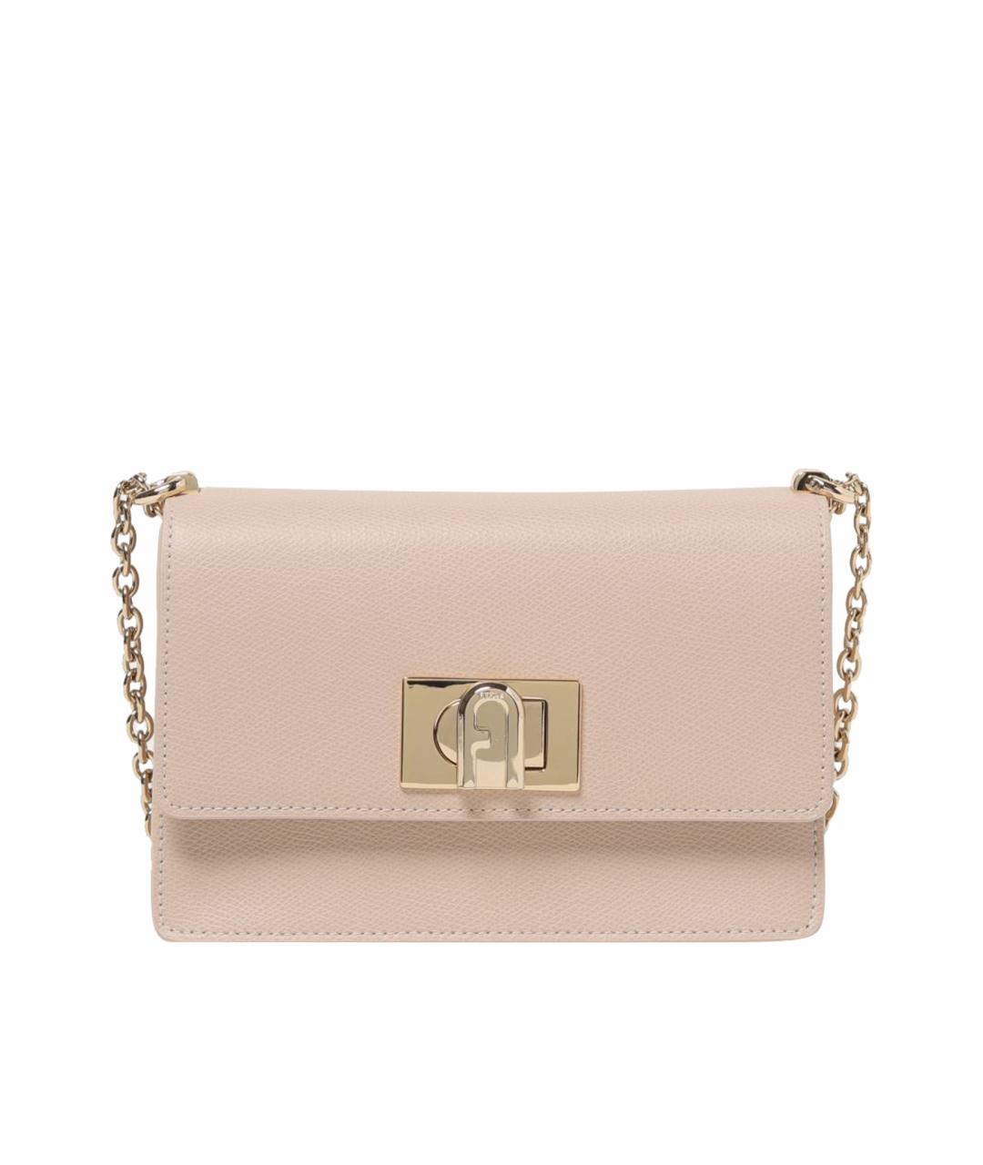 FURLA Розовая кожаная сумка через плечо, фото 1