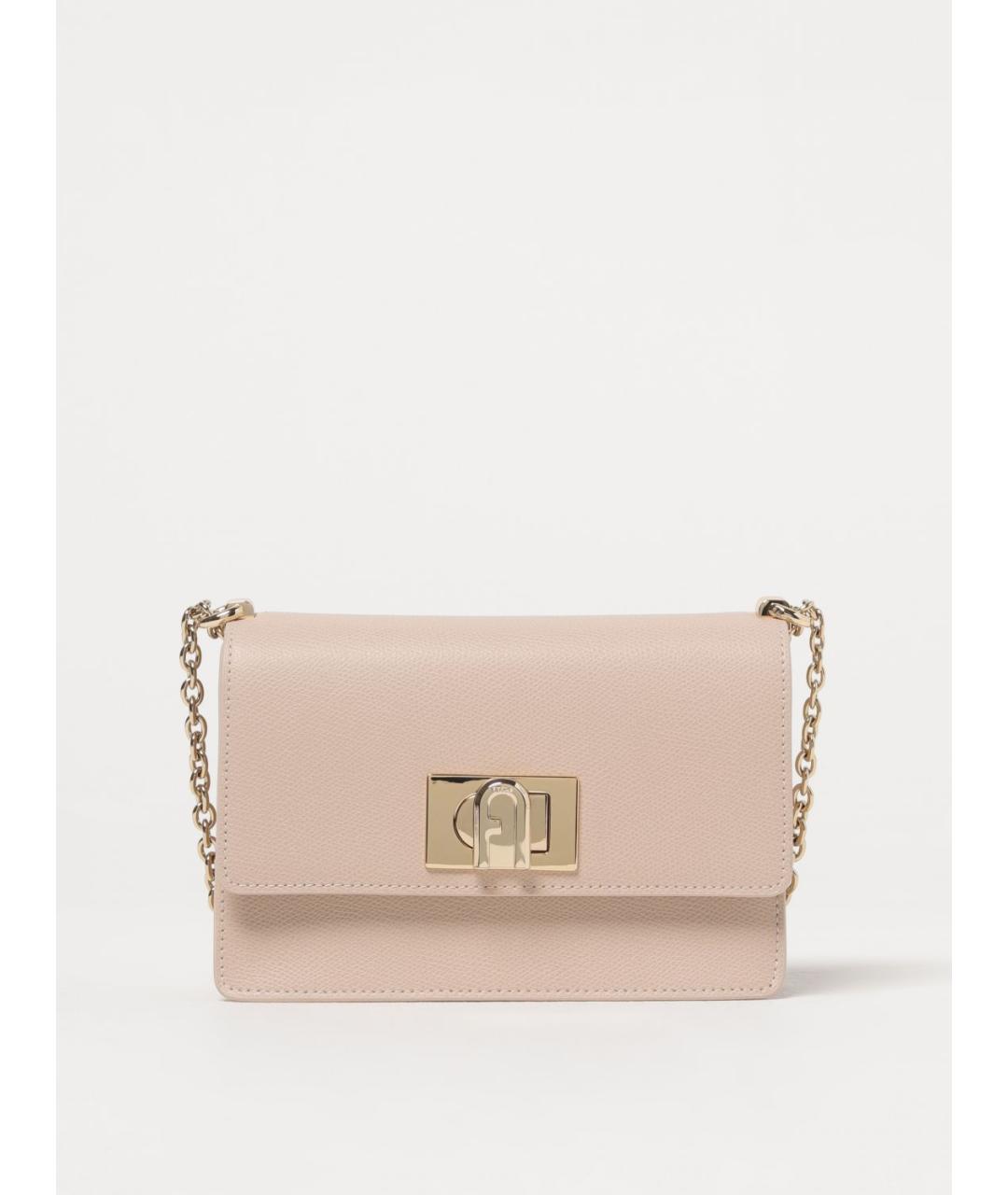 FURLA Розовая кожаная сумка через плечо, фото 4