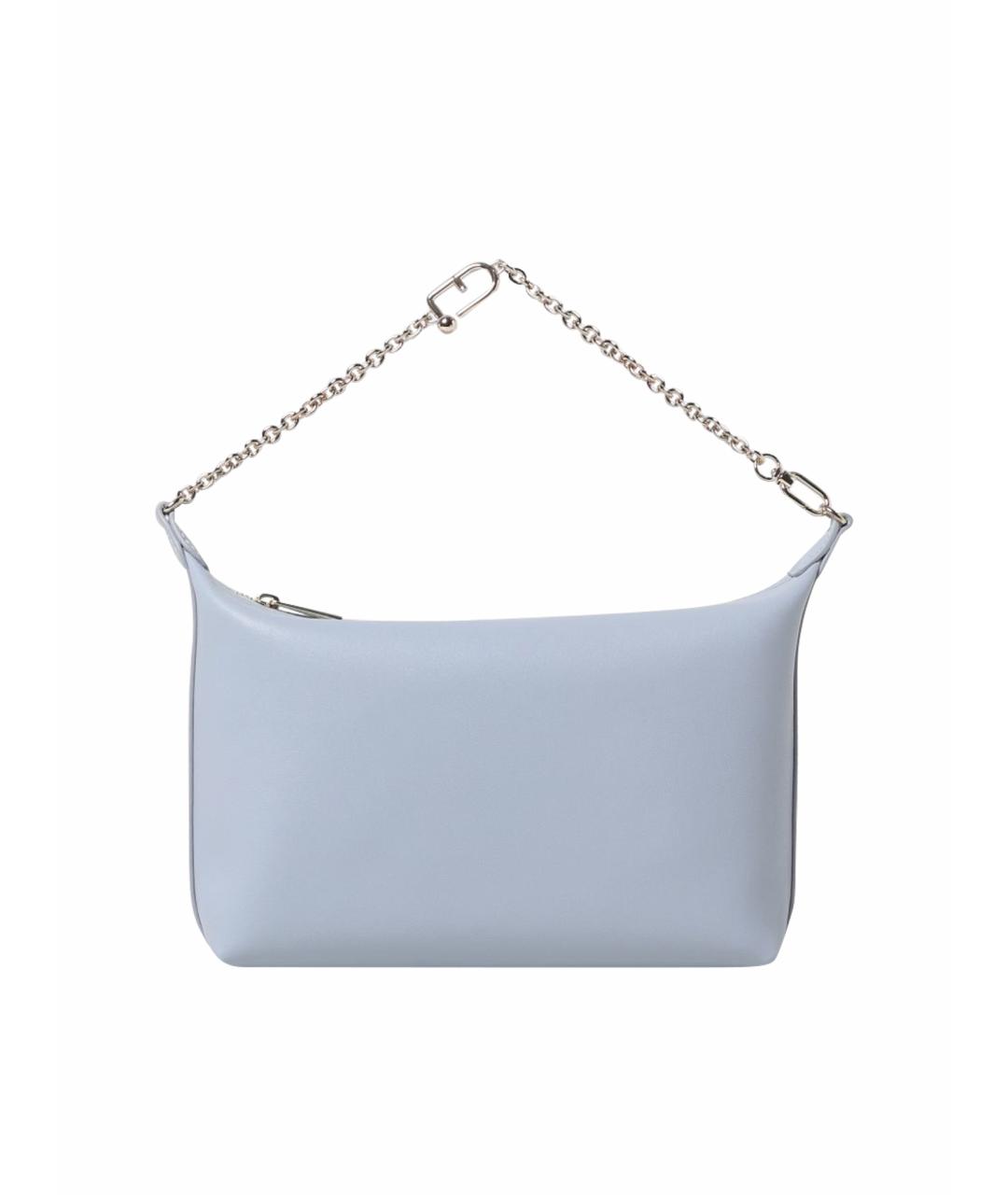 FURLA Голубая кожаная сумка через плечо, фото 1