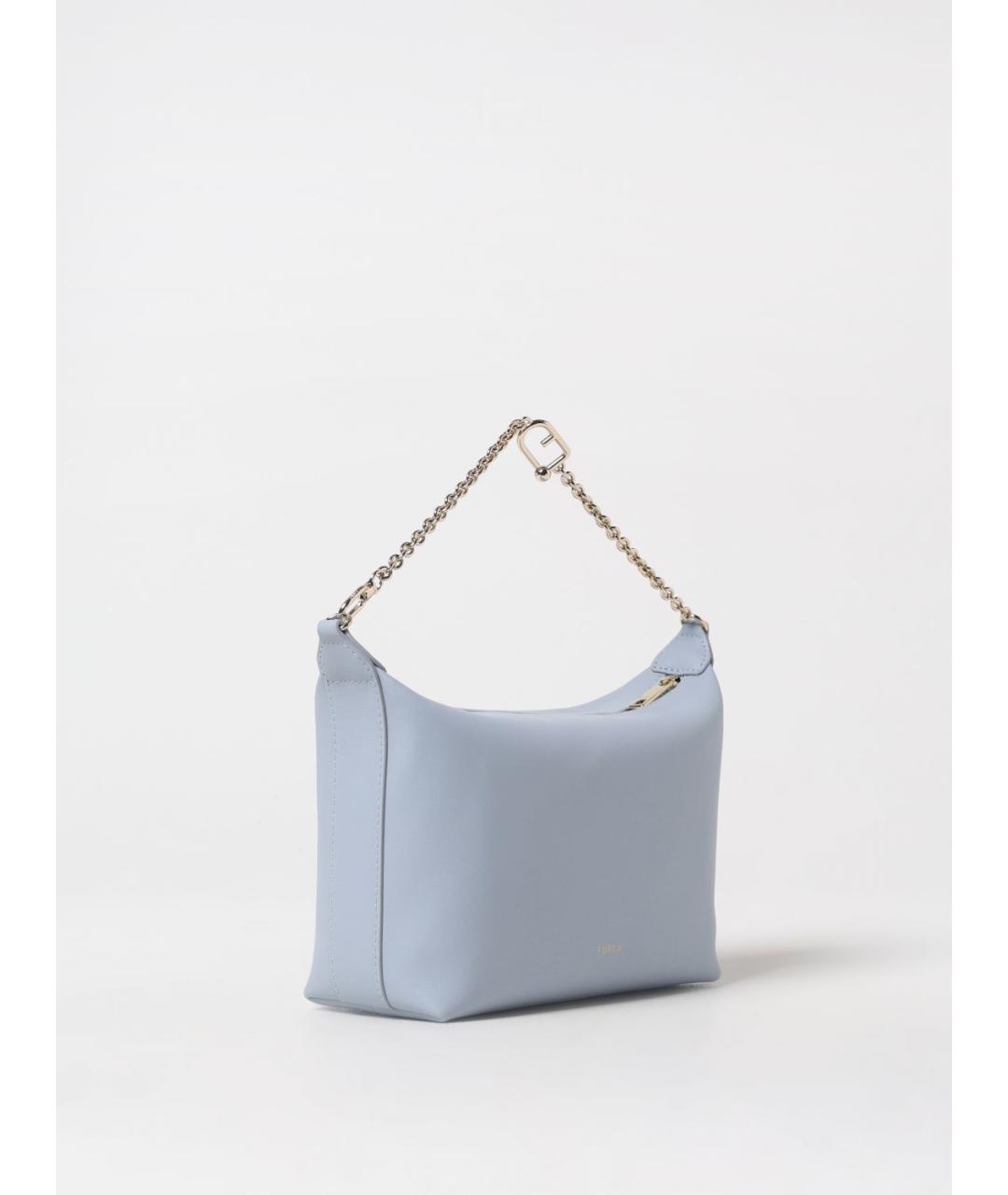 FURLA Голубая кожаная сумка через плечо, фото 2