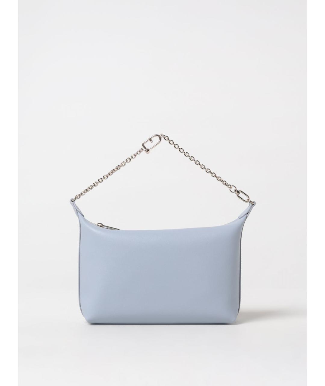 FURLA Голубая кожаная сумка через плечо, фото 5