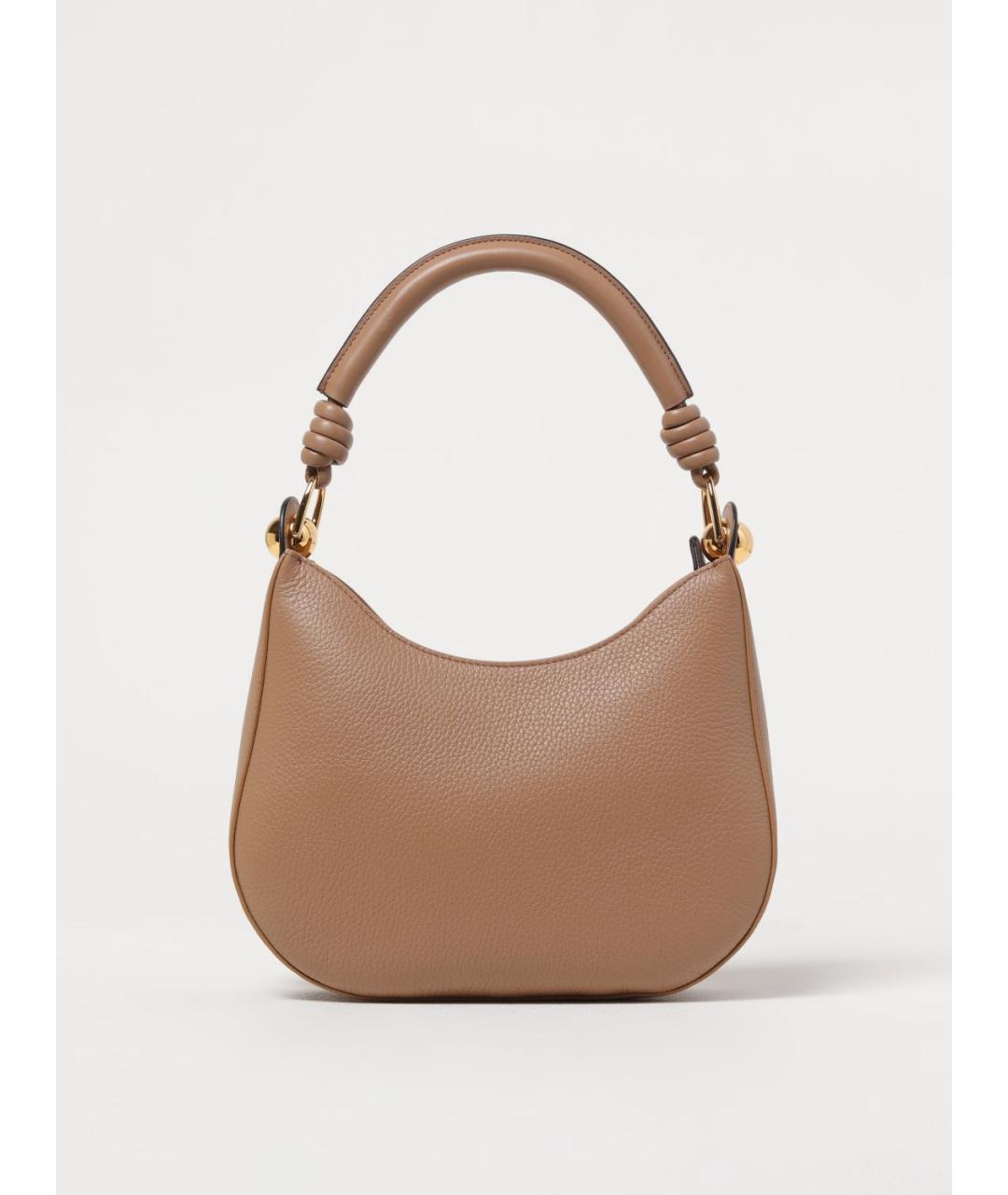 FURLA Бежевая кожаная сумка через плечо, фото 4