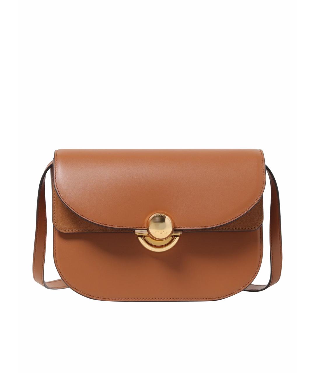 FURLA Коричневая кожаная сумка через плечо, фото 1