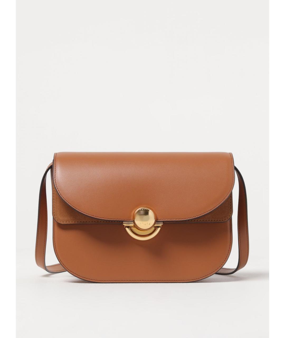 FURLA Коричневая кожаная сумка через плечо, фото 3