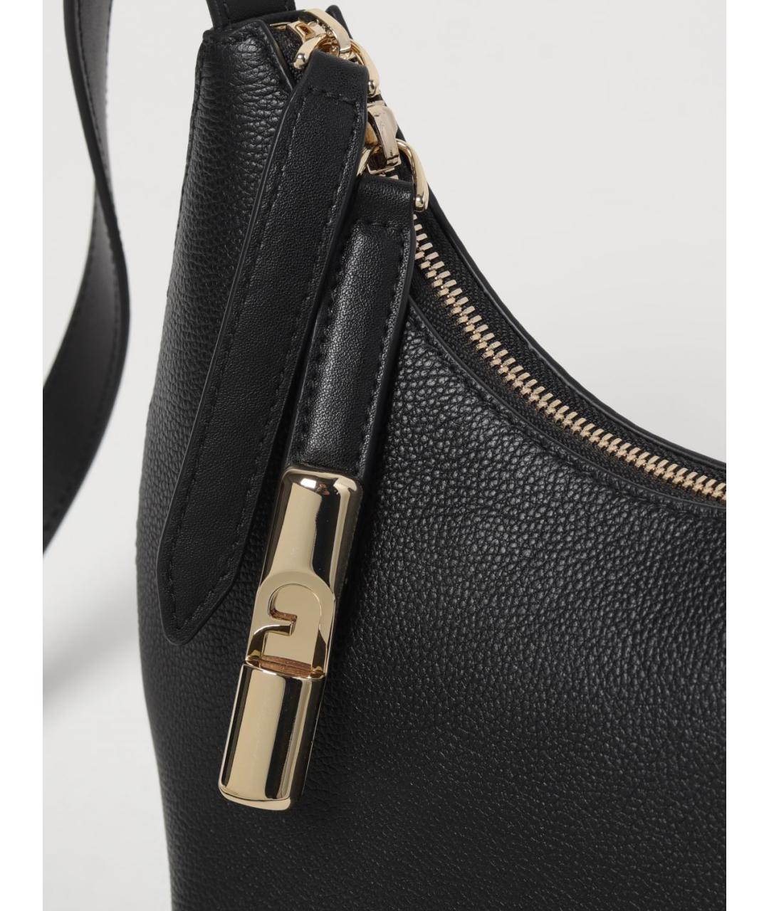 FURLA Черная кожаная сумка через плечо, фото 3