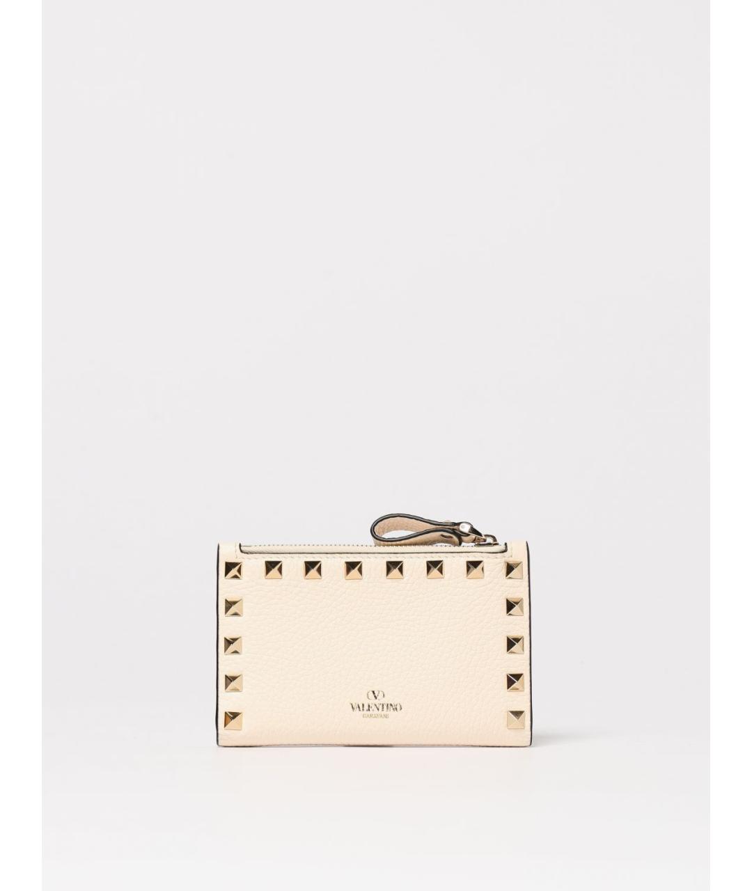 VALENTINO Розовый кожаный кошелек, фото 3