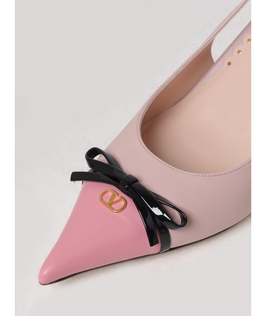 VALENTINO Розовые кожаные туфли, фото 4