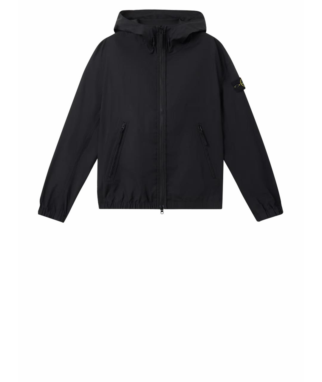 STONE ISLAND Черная синтетическая куртка, фото 1
